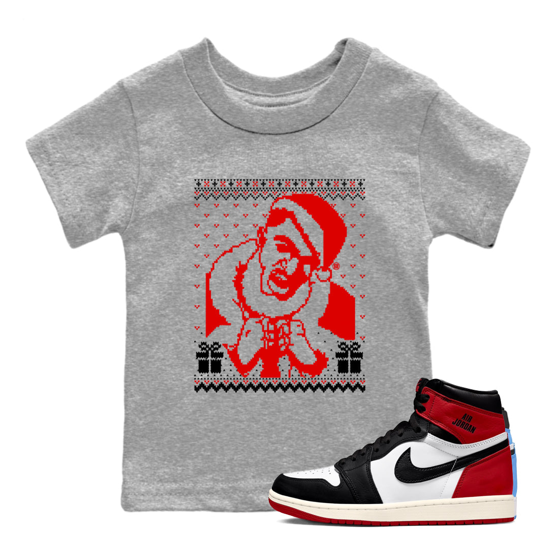 Gangster Wrapper snkmatch Tees Kids - Air Jordan 1 Black Toe Reimagined