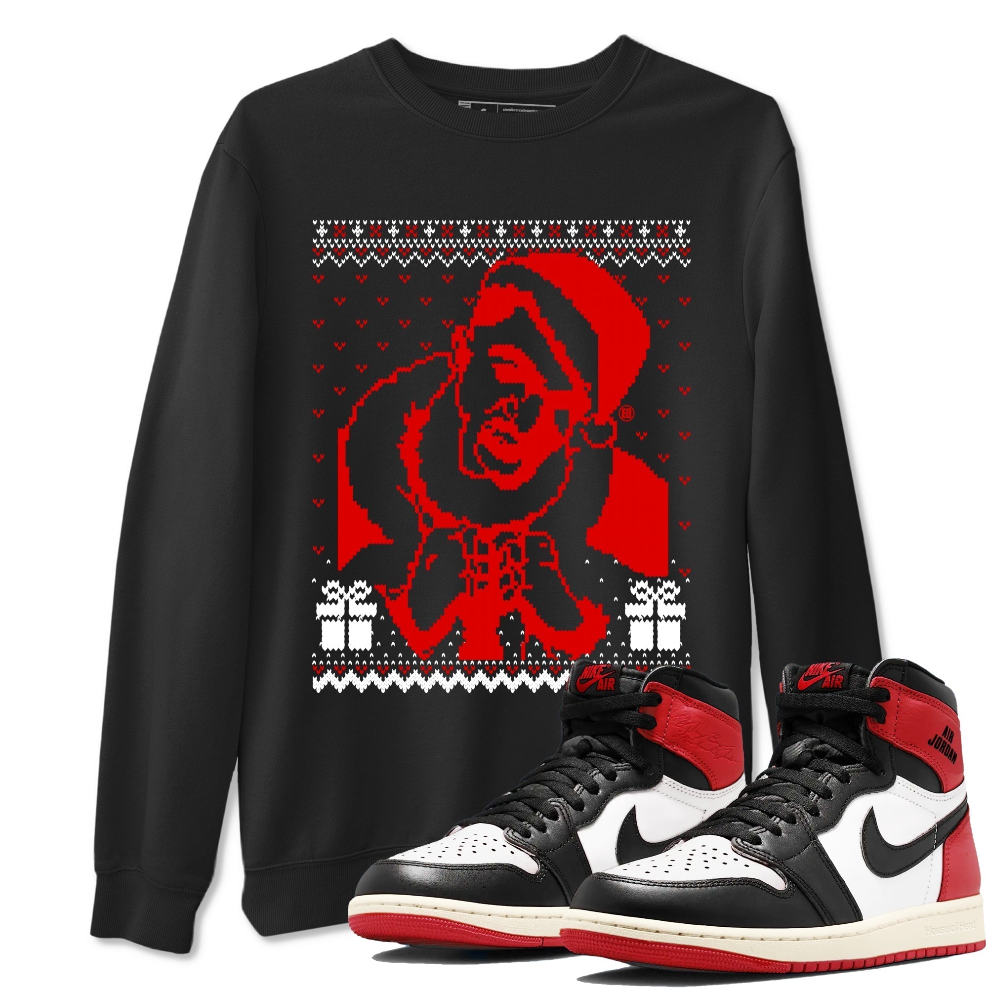 Gangster Wrapper snkmatch Tees - Air Jordan 1 Black Toe Reimagined