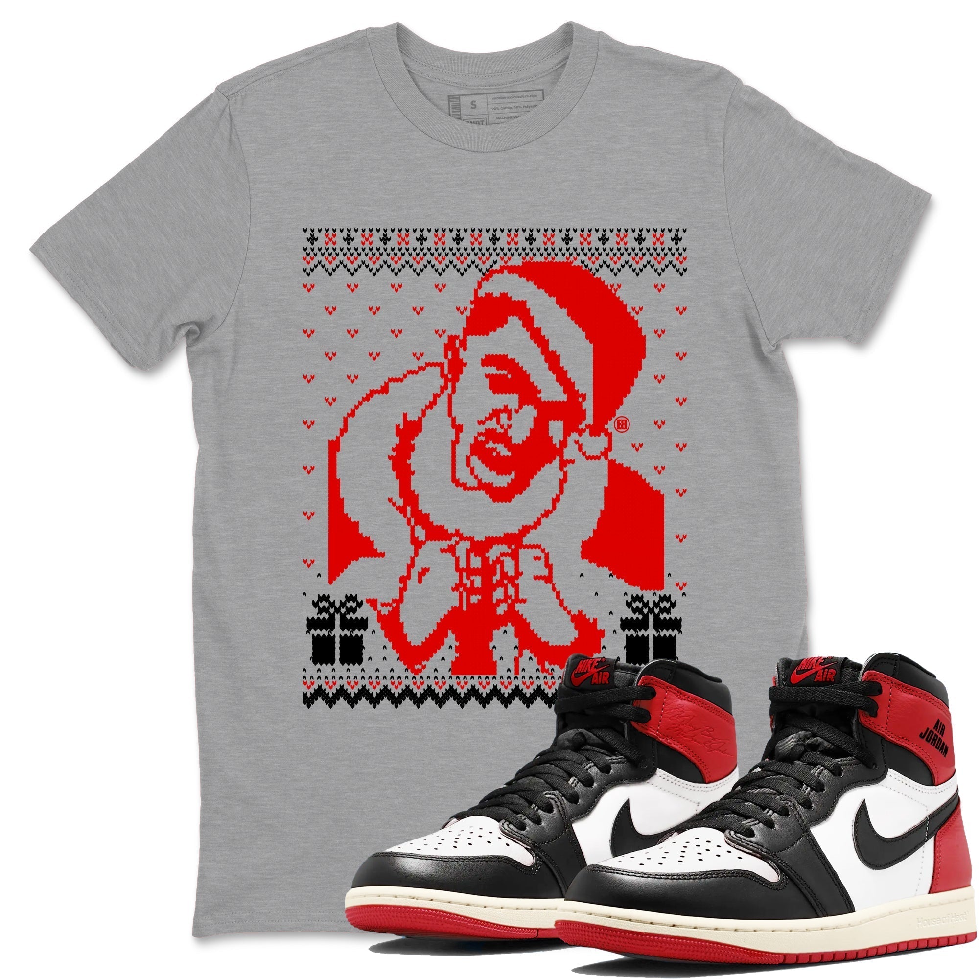 Gangster Wrapper snkmatch Tees - Air Jordan 1 Black Toe Reimagined