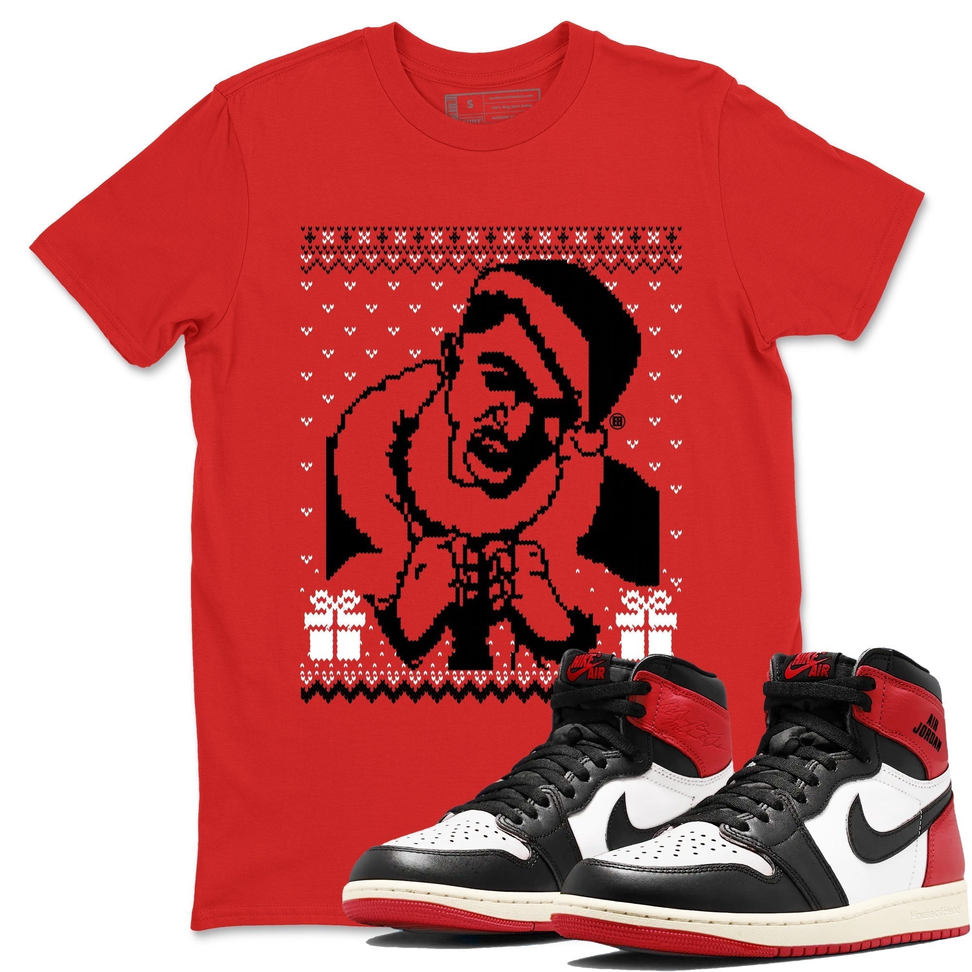 Gangster Wrapper snkmatch Tees - Air Jordan 1 Black Toe Reimagined