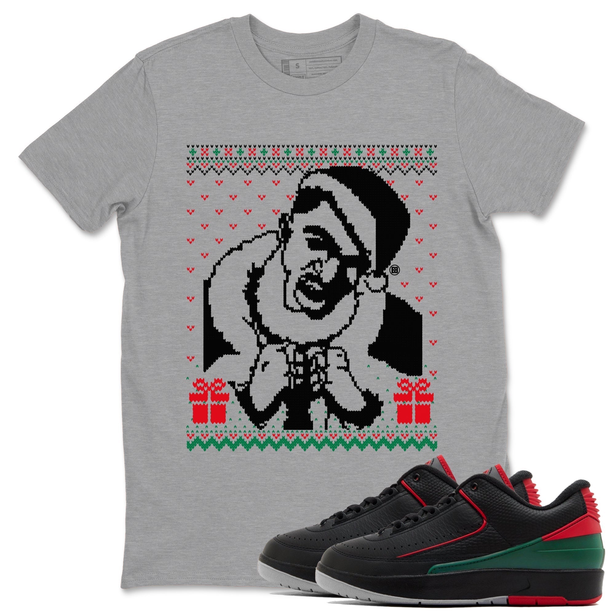 Gangster Wrapper snkmatch Tees - Air Jordan 2 Christmas