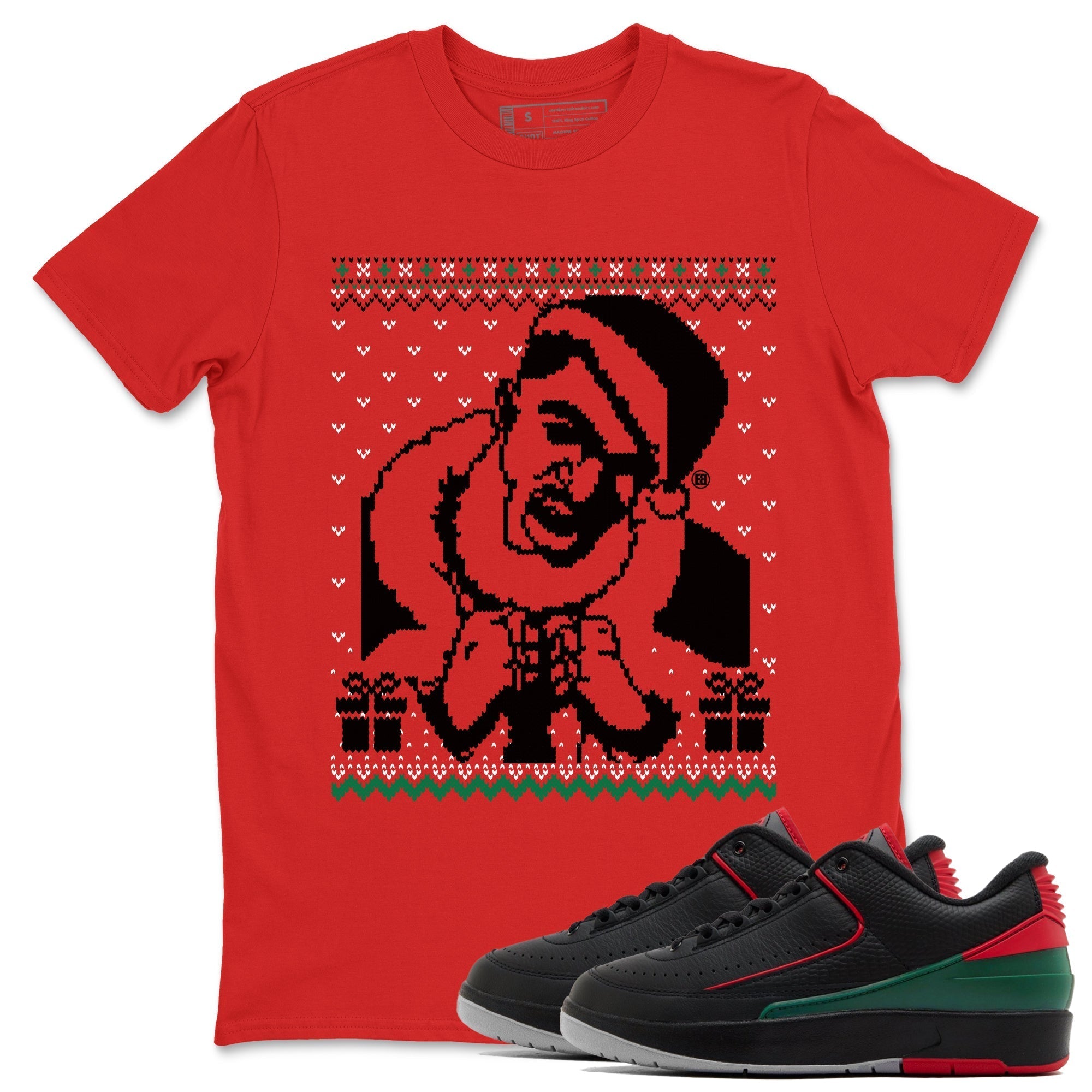 Gangster Wrapper snkmatch Tees - Air Jordan 2 Christmas