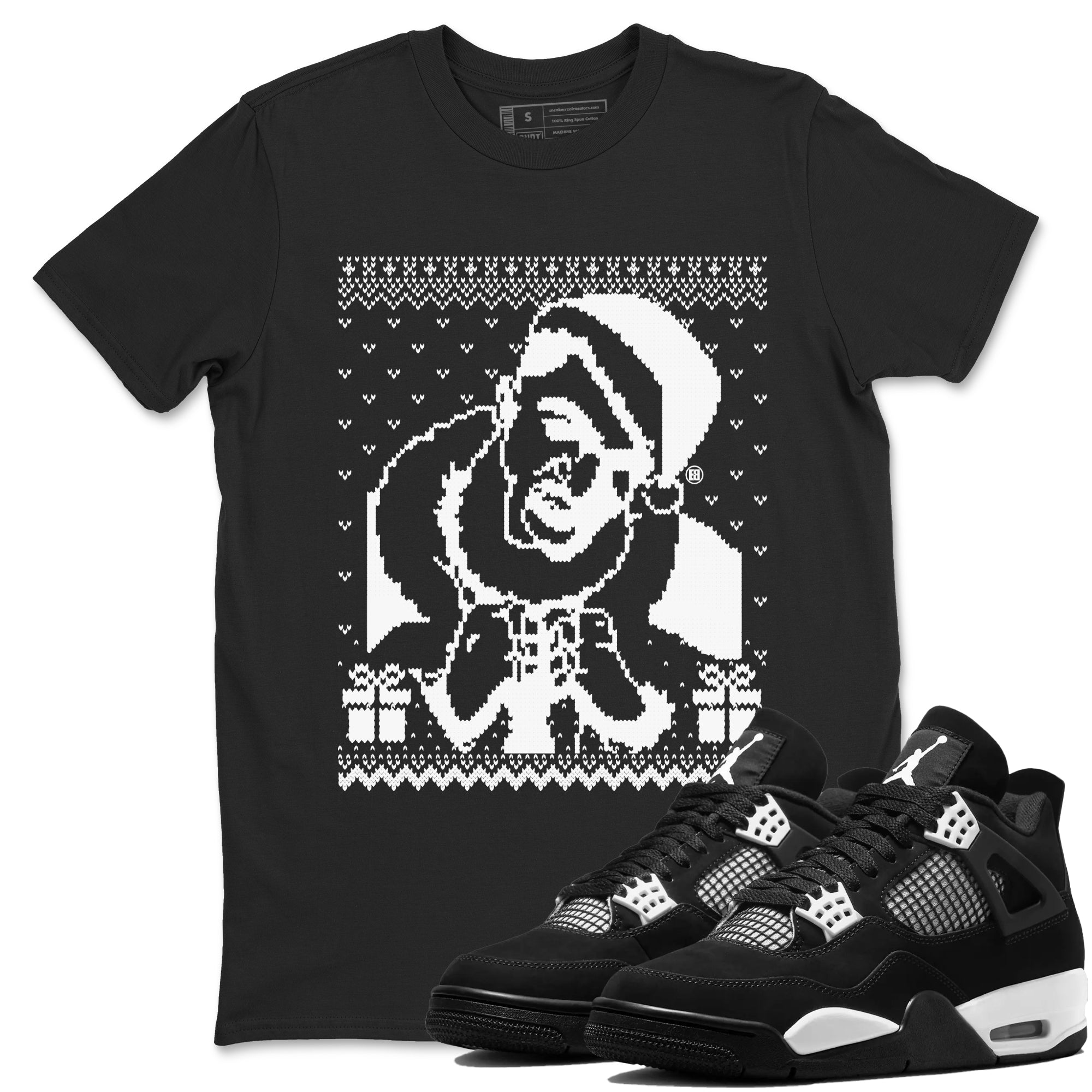 Gangster Wrapper snkmatch Tees - Air Jordan 4 White Thunder