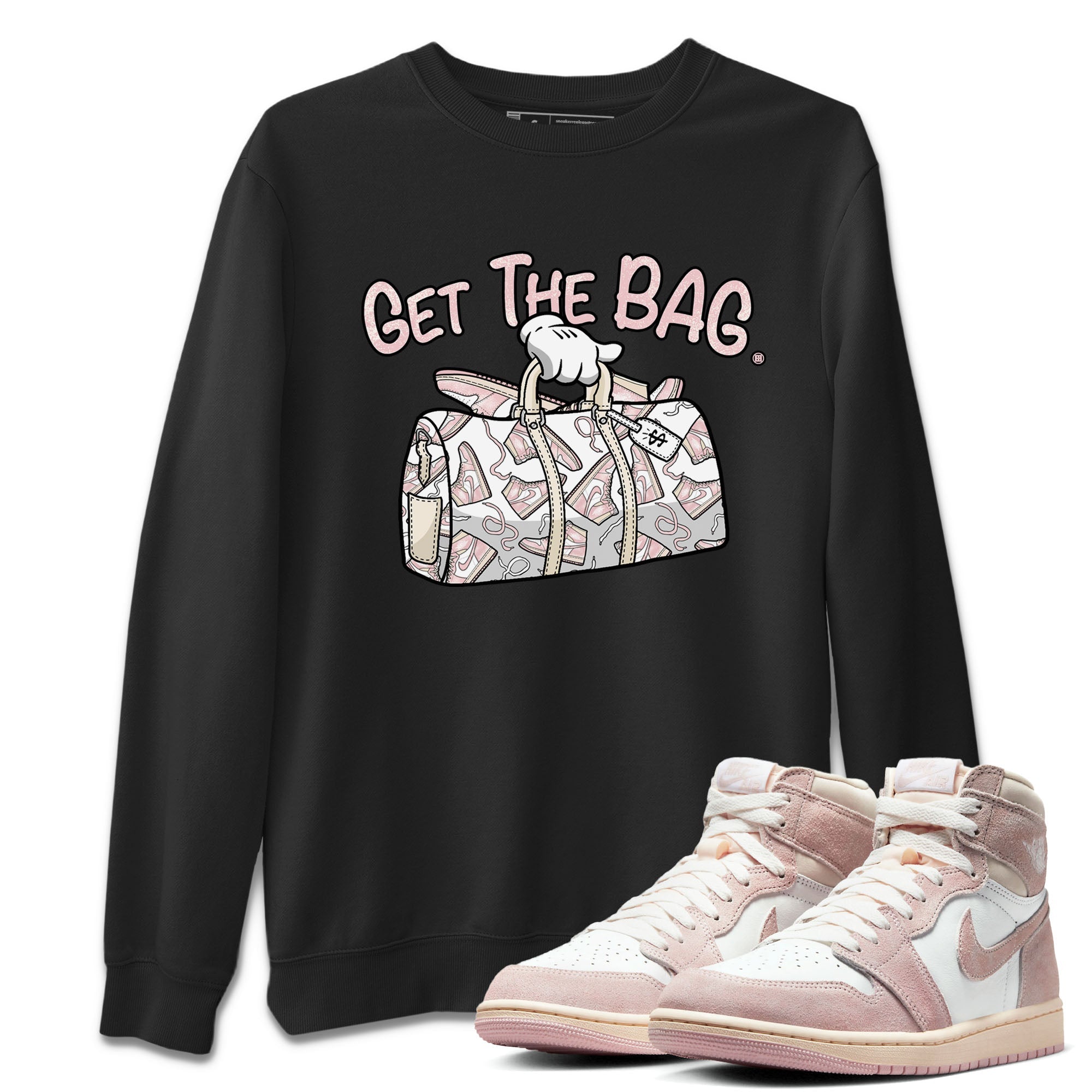 Get The Bag Unisex Tops - Air Jordan 1 Washed Pink