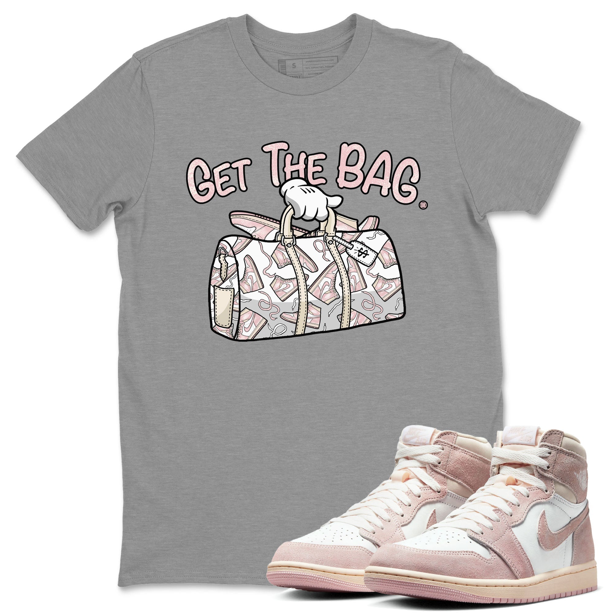 Get The Bag Unisex Tops - Air Jordan 1 Washed Pink