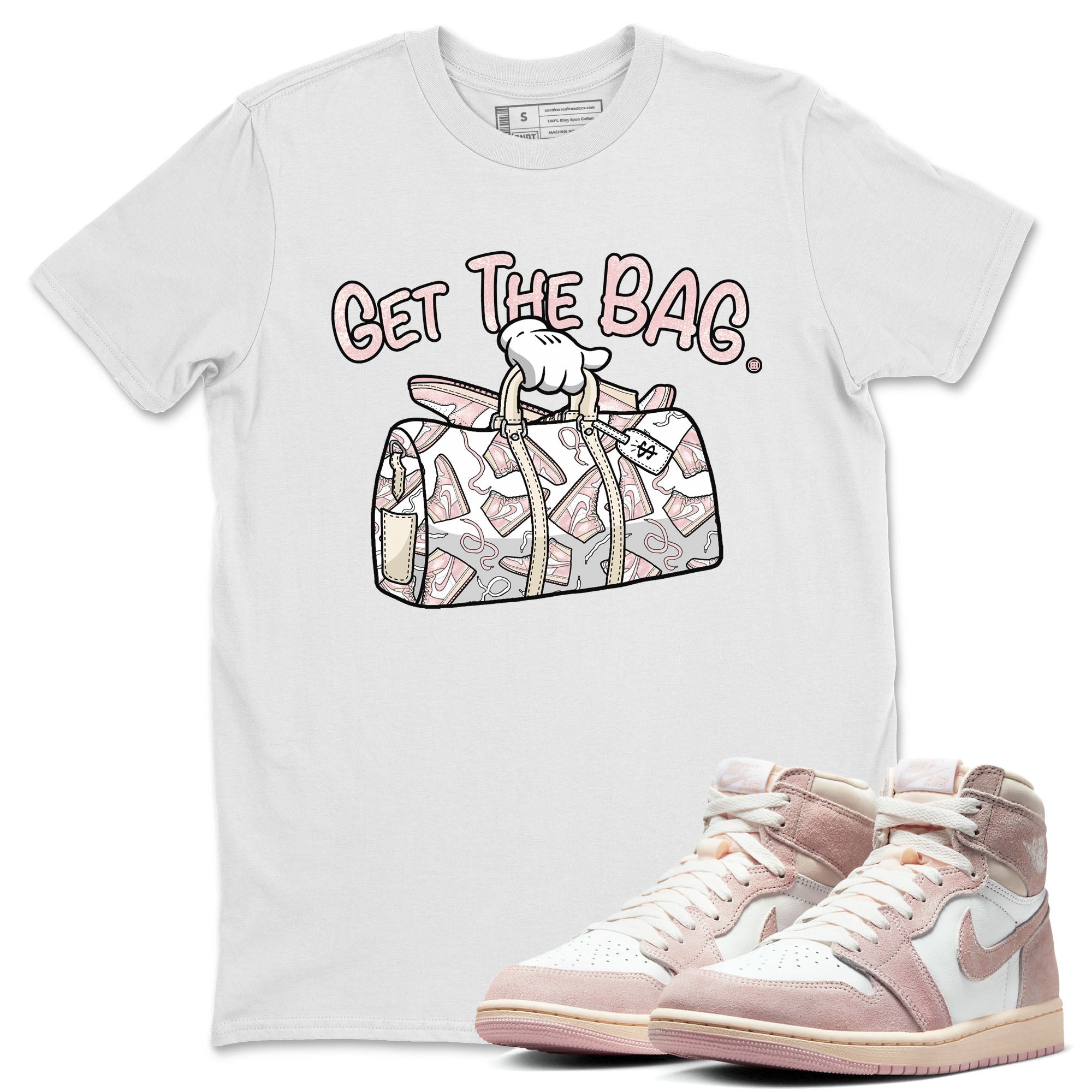 Get The Bag Unisex Tops - Air Jordan 1 Washed Pink