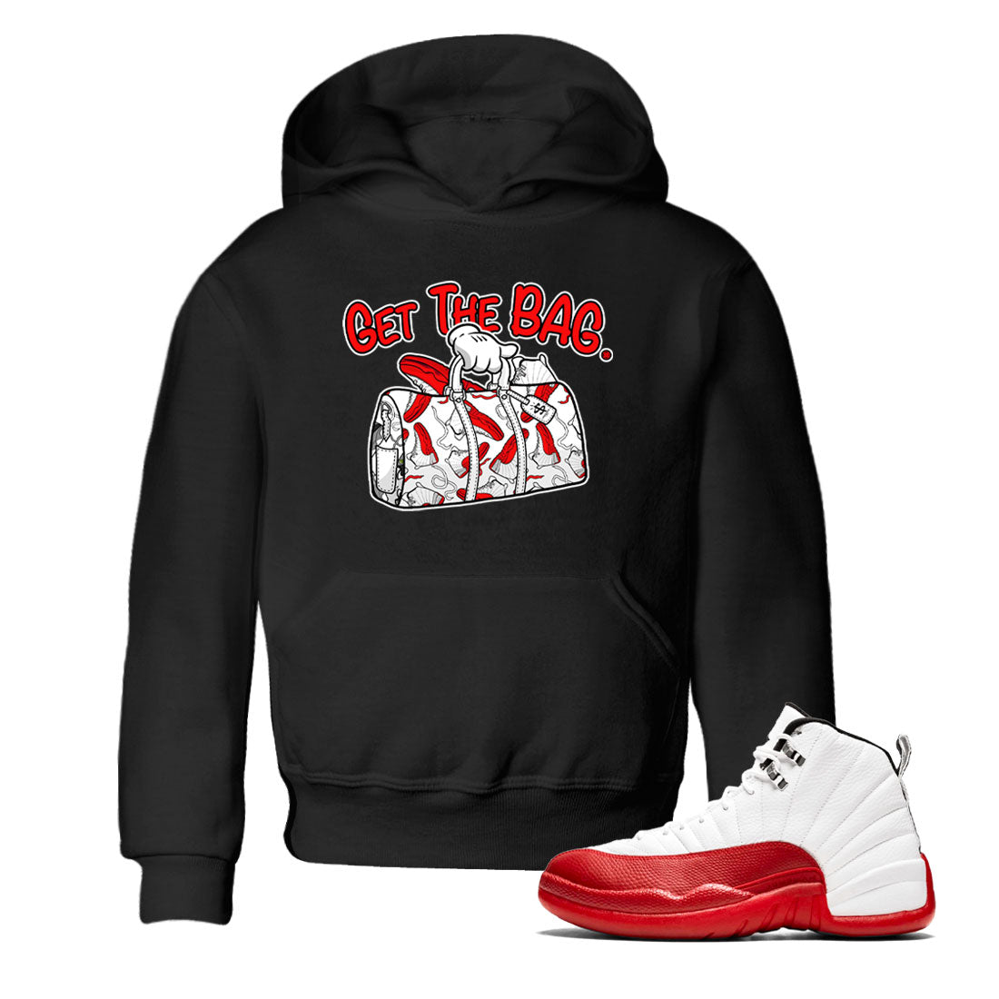 Get The Bag snkmatch Tee Kids - Air Jordan 12 Cherry