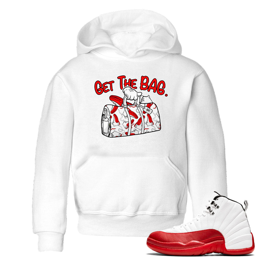 Get The Bag snkmatch Tee Kids - Air Jordan 12 Cherry