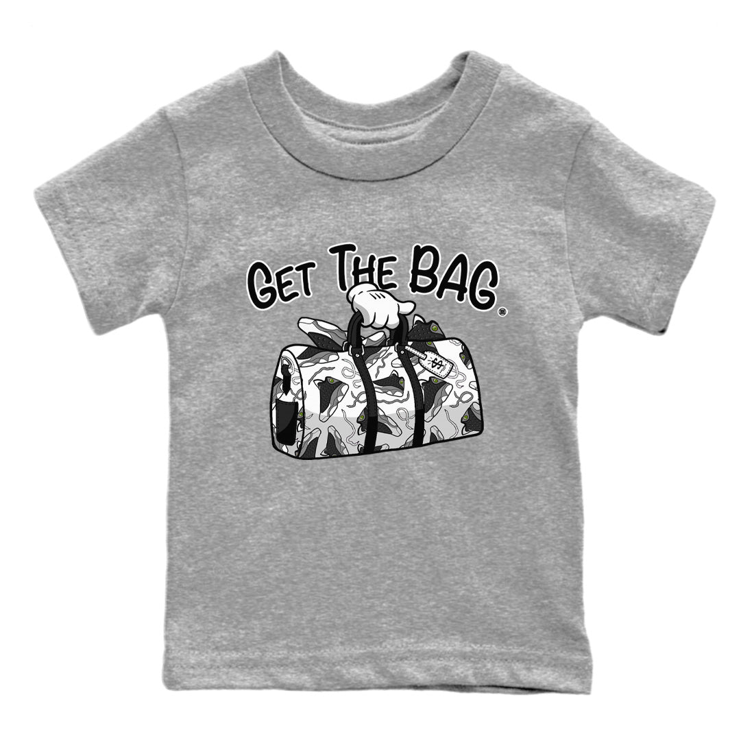 Get The Bag Kids Tops - Air Jordan 13 Black Flint