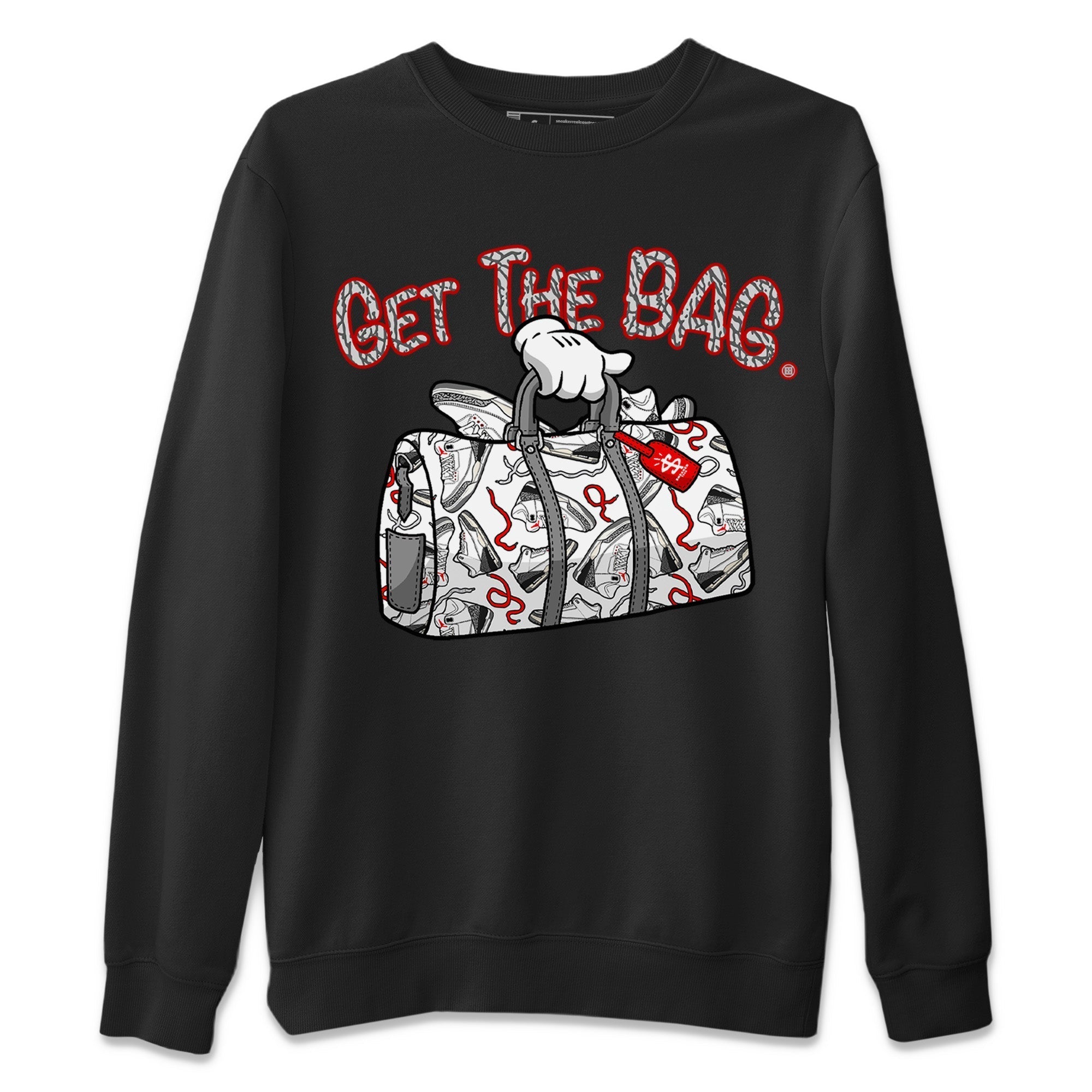 Get The Bag Unisex Tops - Air Jordan 3 White Cement