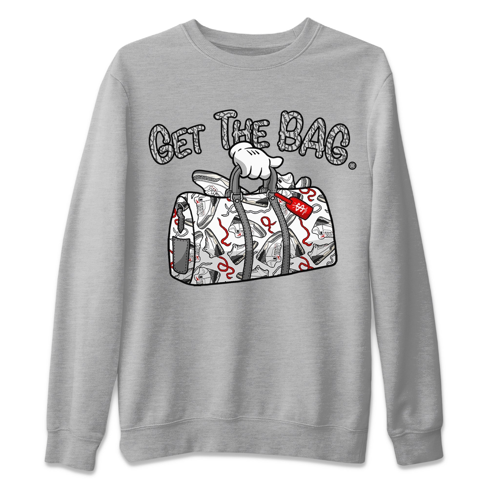 Get The Bag Unisex Tops - Air Jordan 3 White Cement
