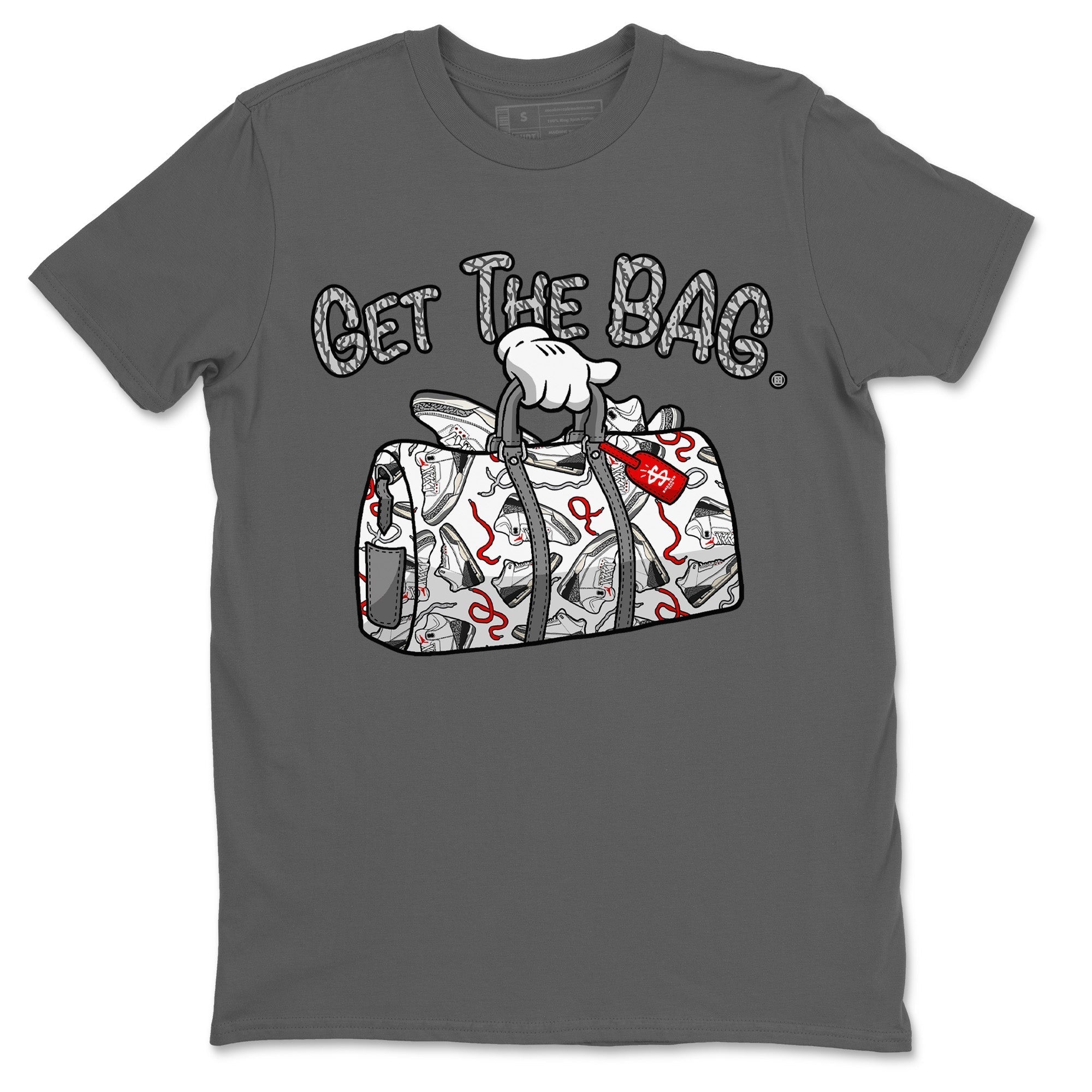 Get The Bag Unisex Tops - Air Jordan 3 White Cement