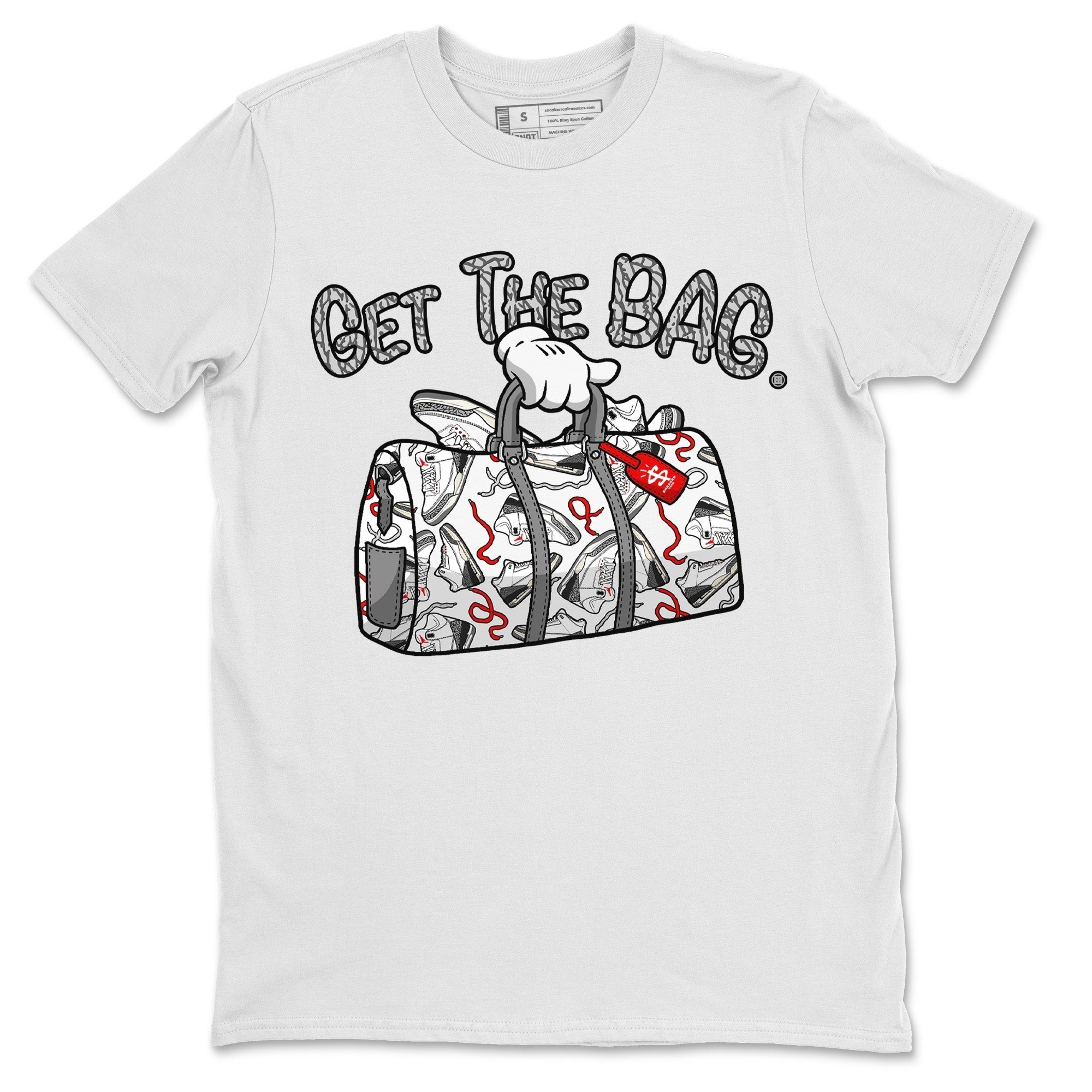 Get The Bag Unisex Tops - Air Jordan 3 White Cement