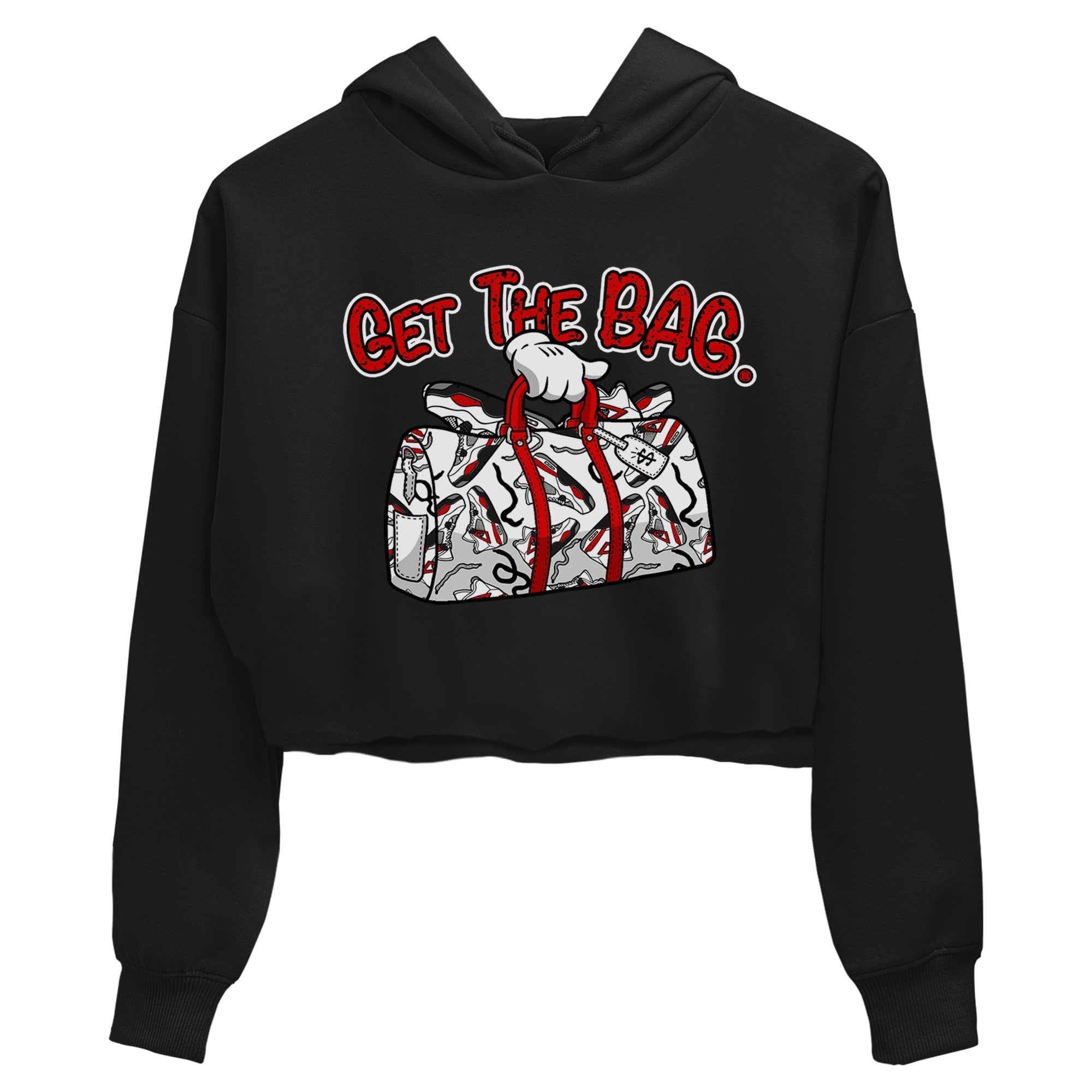 Get The Bag Women's Tops - Air Jordan 4 Red Cement