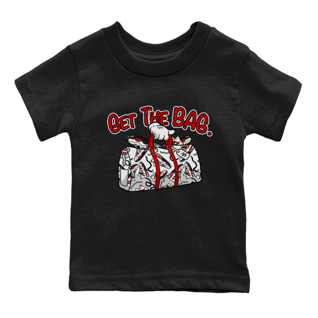 Get The Bag Kids Tops - Air Jordan 4 Red Cement