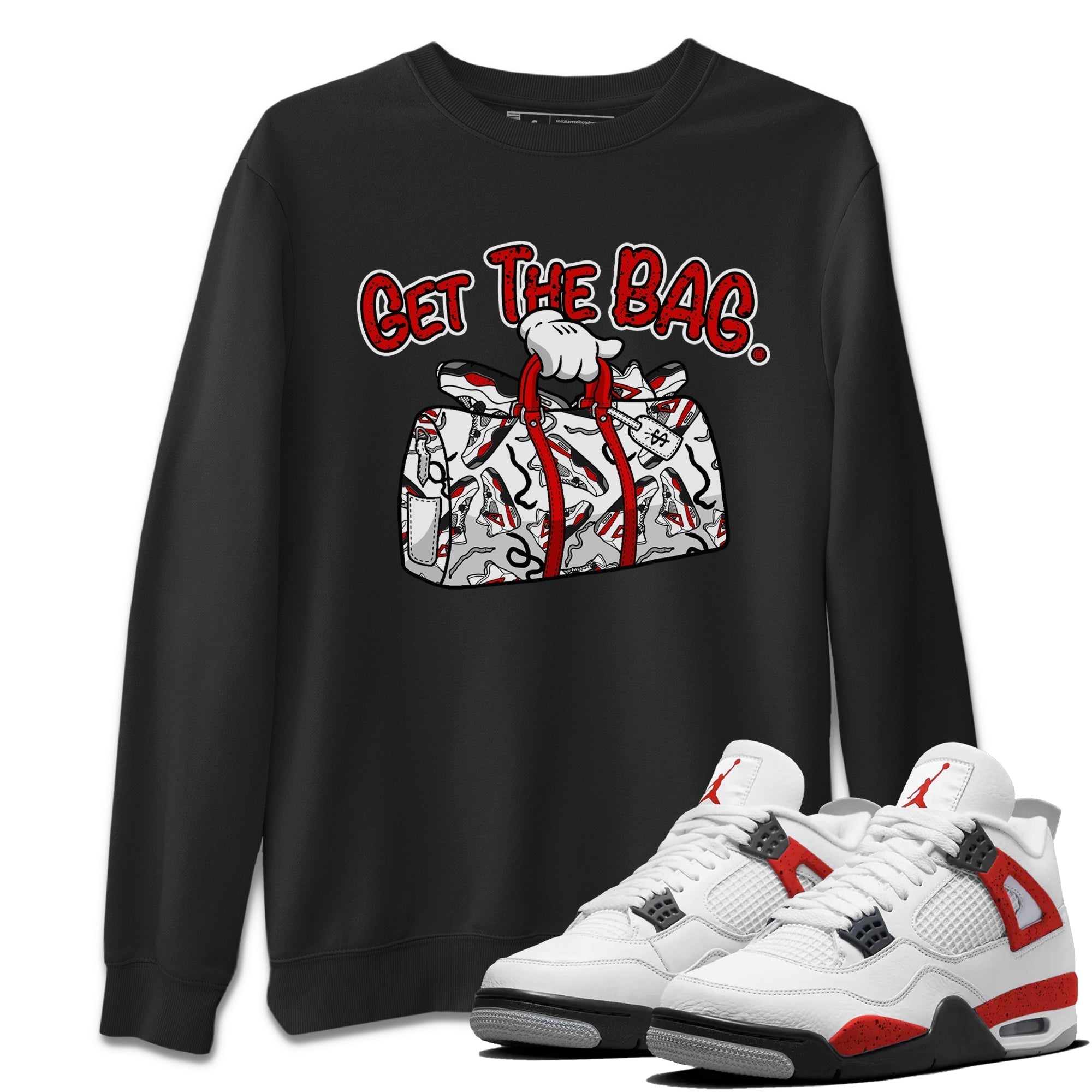 Get The Bag Unisex Tops - Air Jordan 4 Red Cement