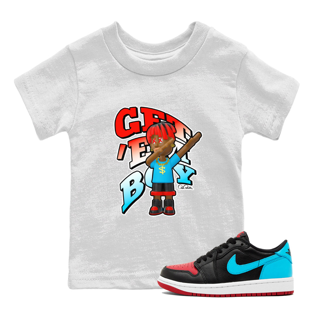 Get'em Boy Kids Tops - Air Jordan 1 UNC to Chicago