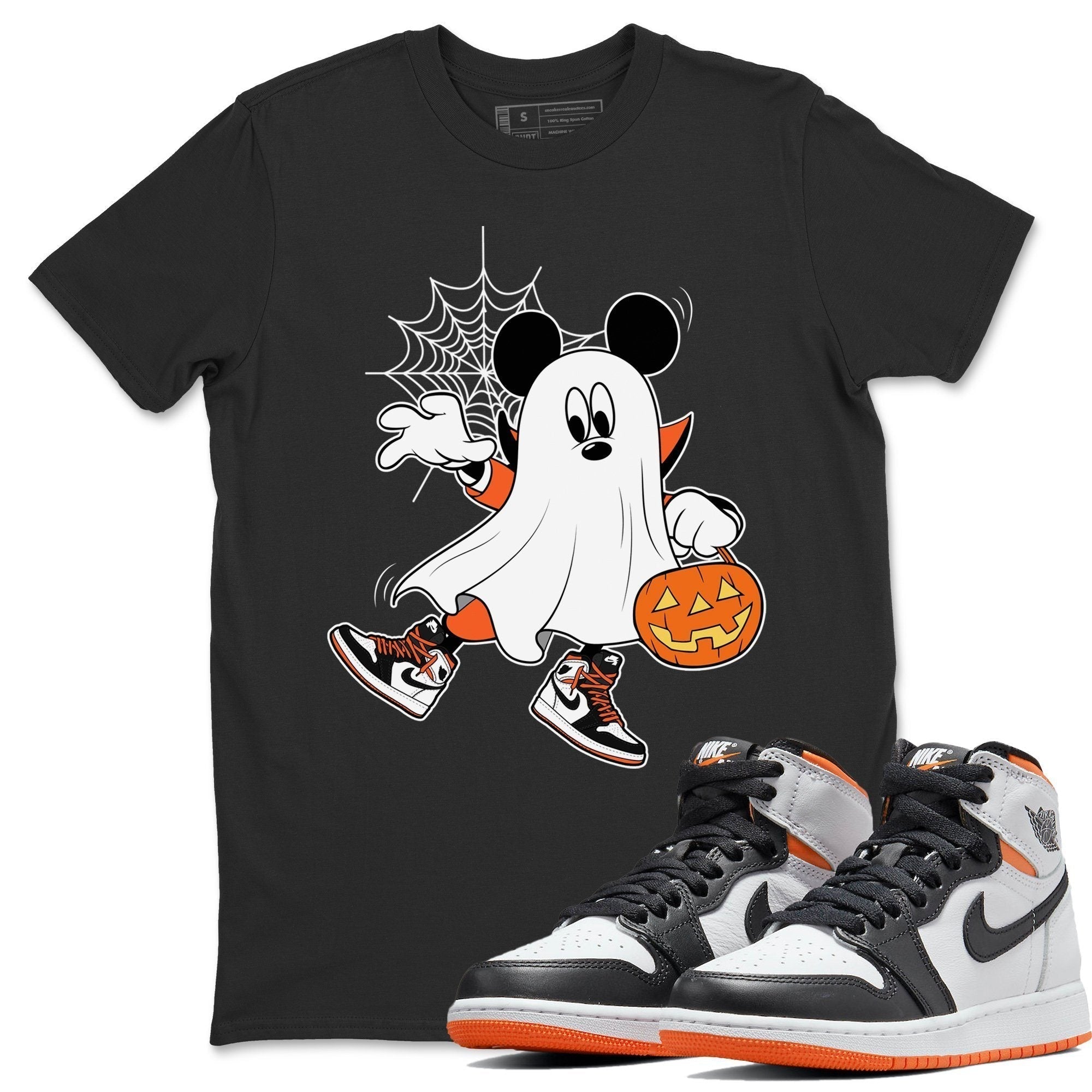 Ghost Mouse Unisex Tops - Air Jordan 1 Electro Orange