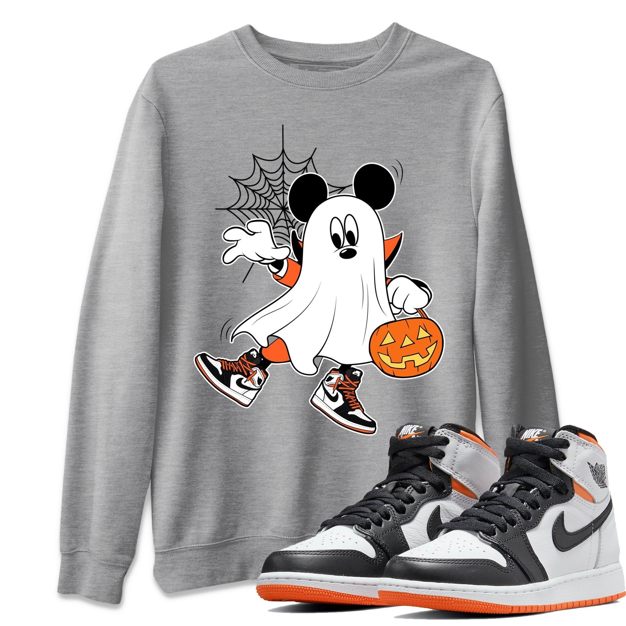 Ghost Mouse Unisex Tops - Air Jordan 1 Electro Orange