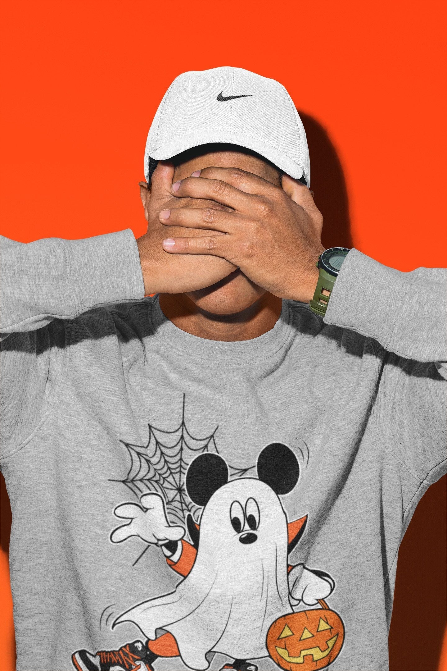 Ghost Mouse Unisex Tops - Air Jordan 1 Electro Orange