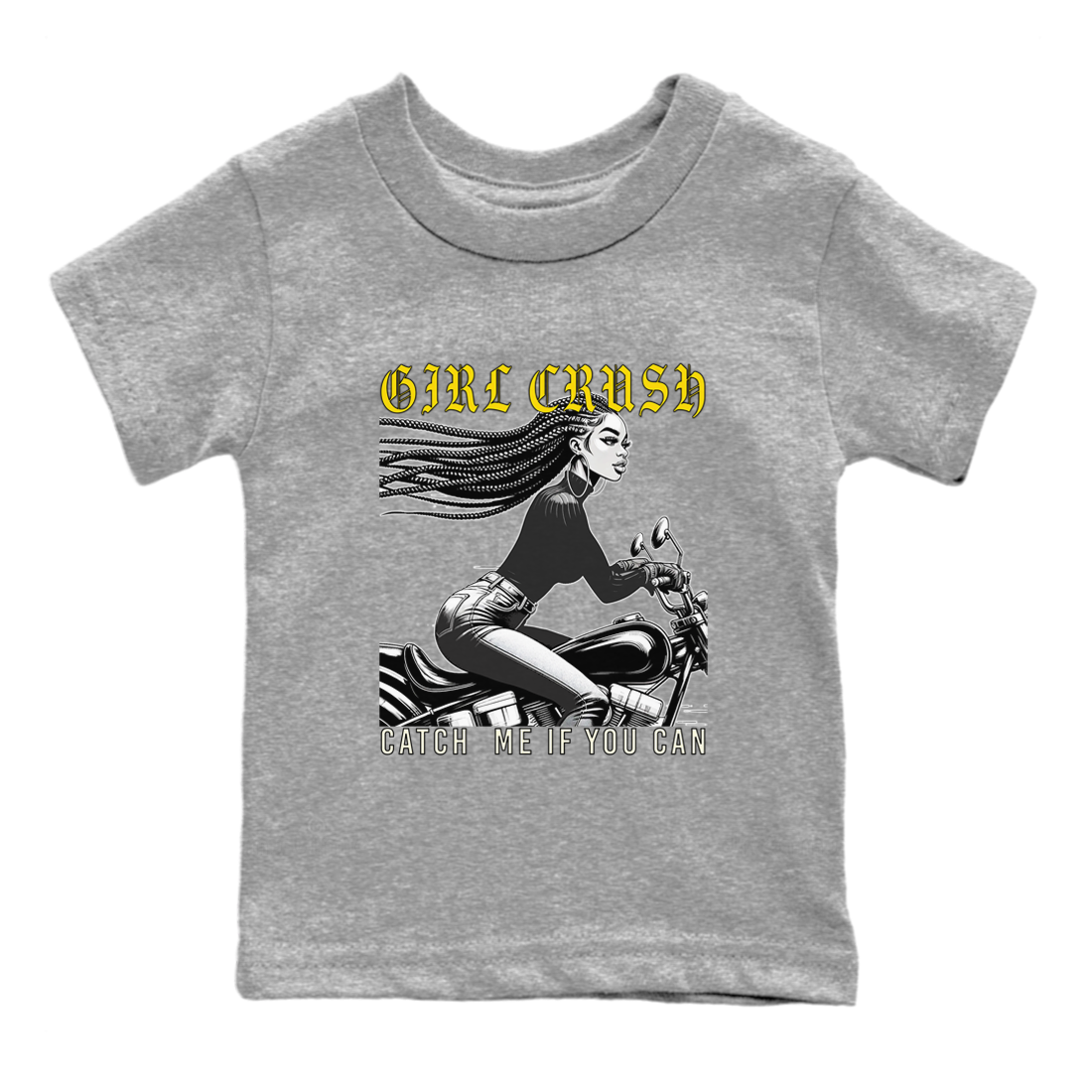 Girl Crash snkmatch Tees Kids - Air Jordan 4 Vivid Sulfur