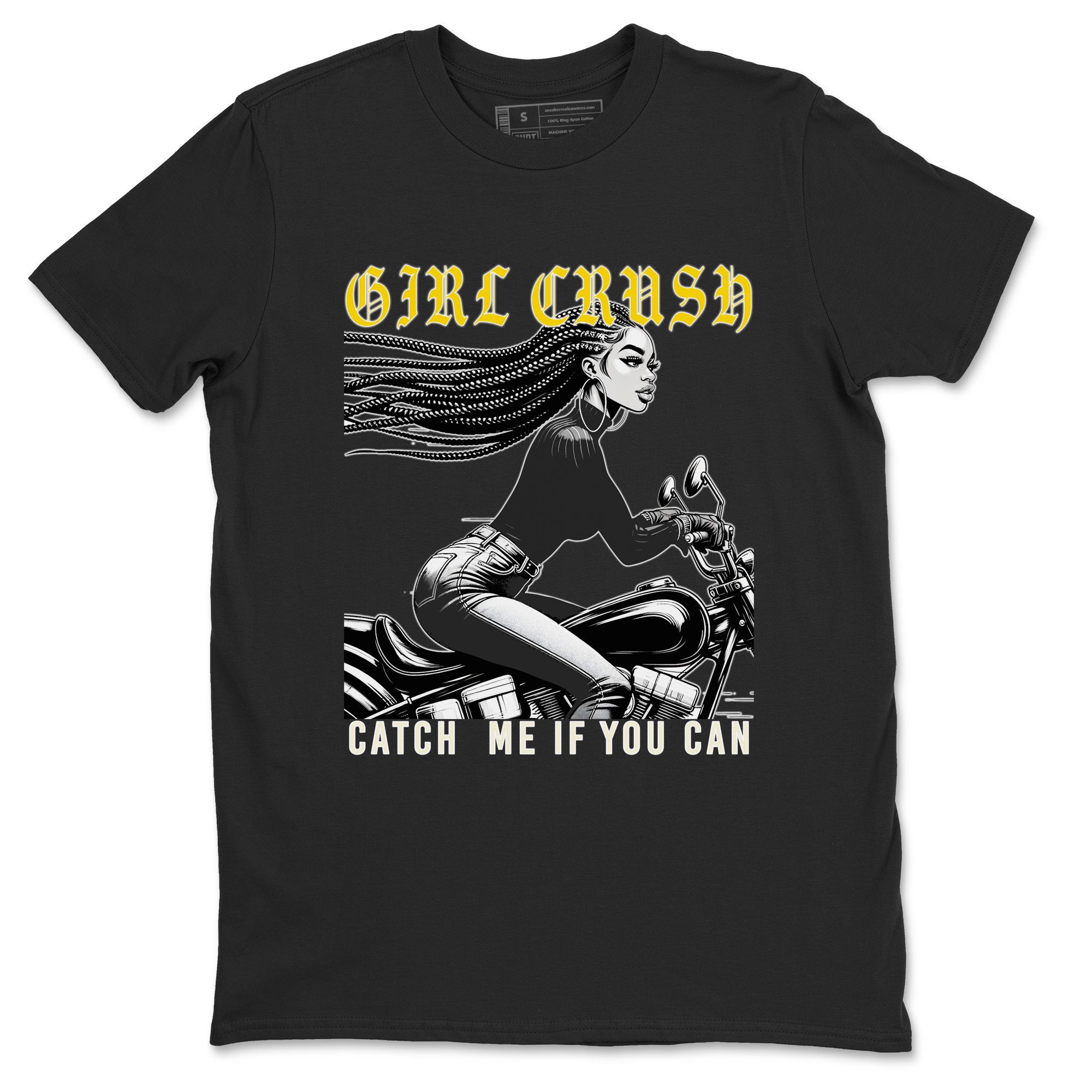 Girl Crash snkmatch Tees - Air Jordan 4 Vivid Sulfur