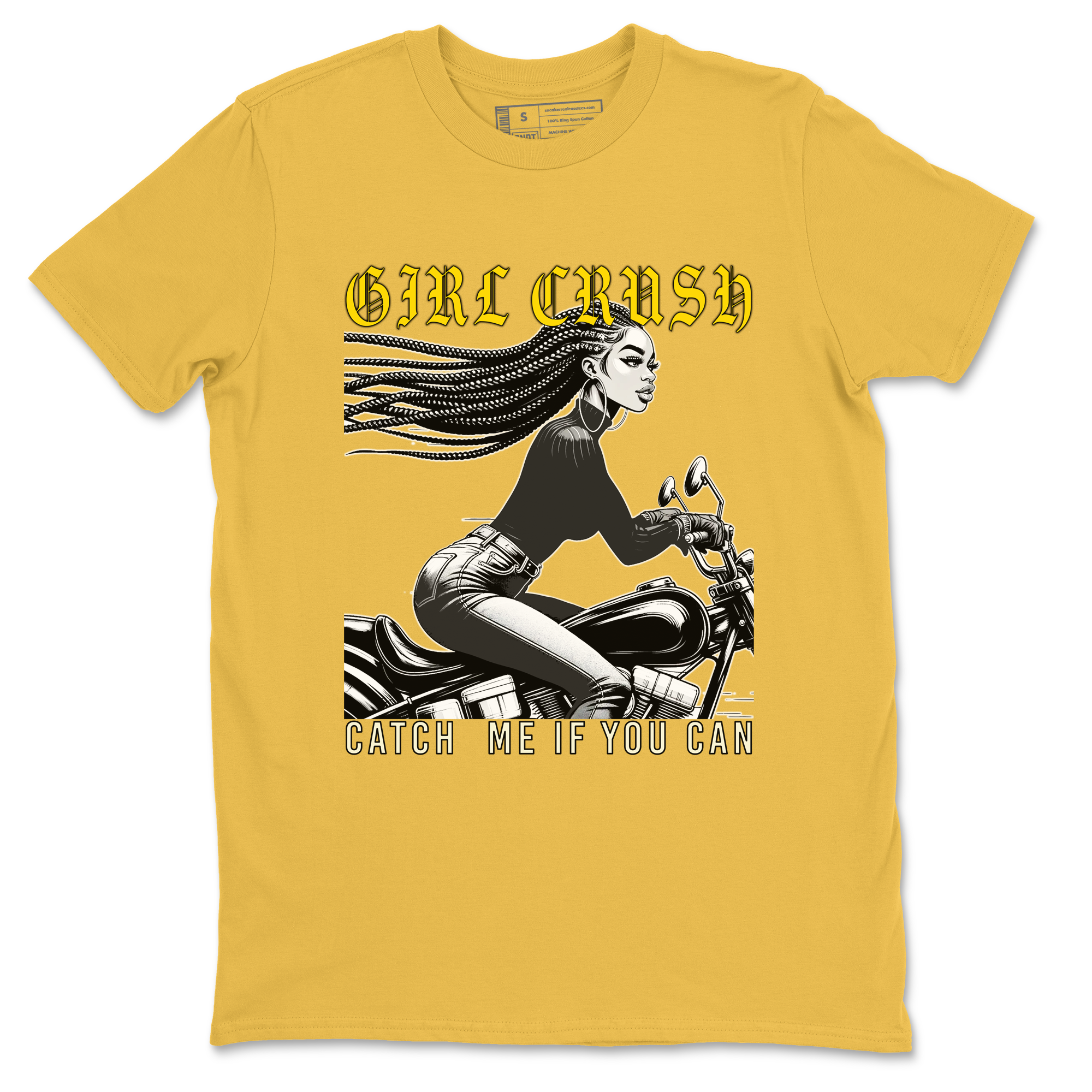 Girl Crash snkmatch Tees - Air Jordan 4 Vivid Sulfur