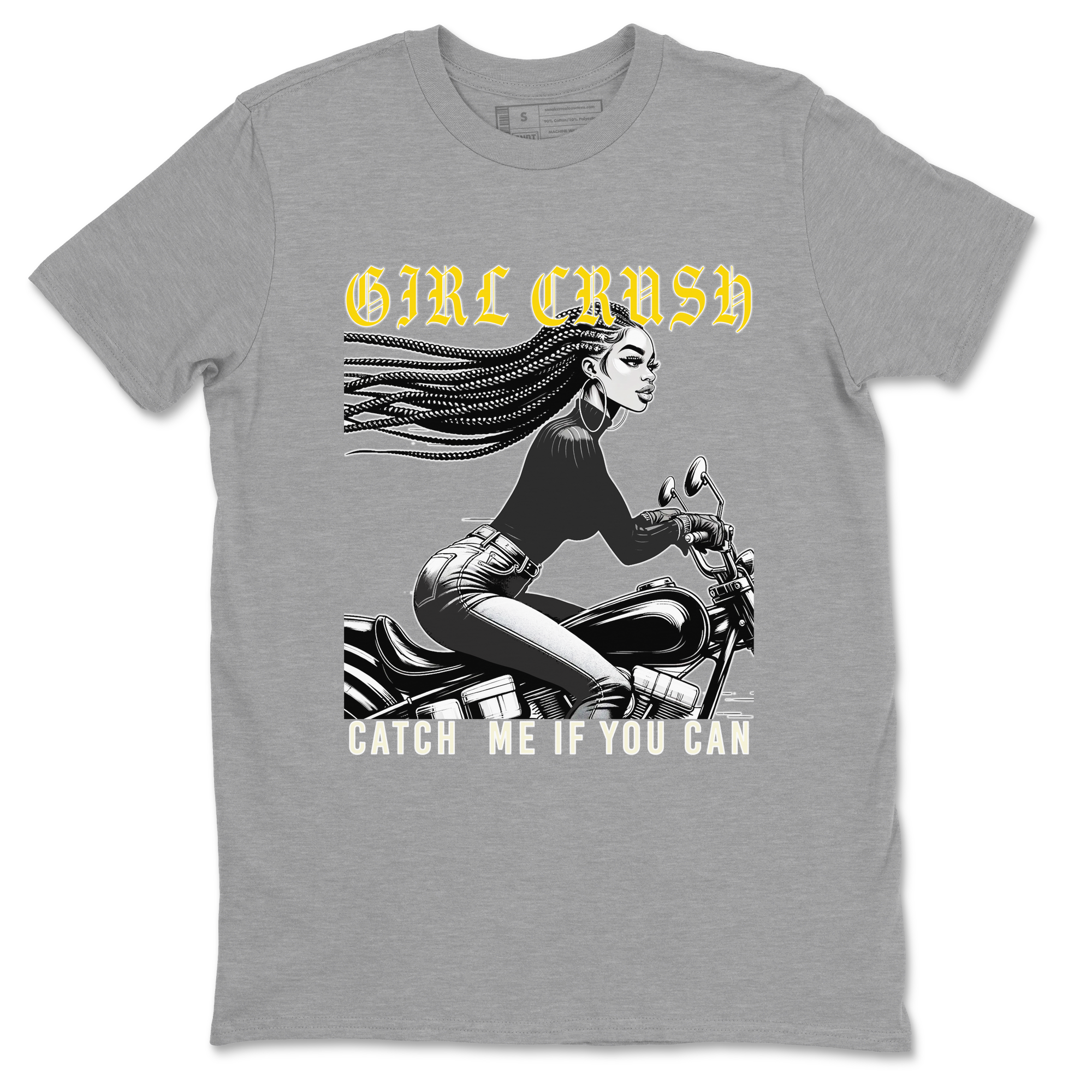 Girl Crash snkmatch Tees - Air Jordan 4 Vivid Sulfur
