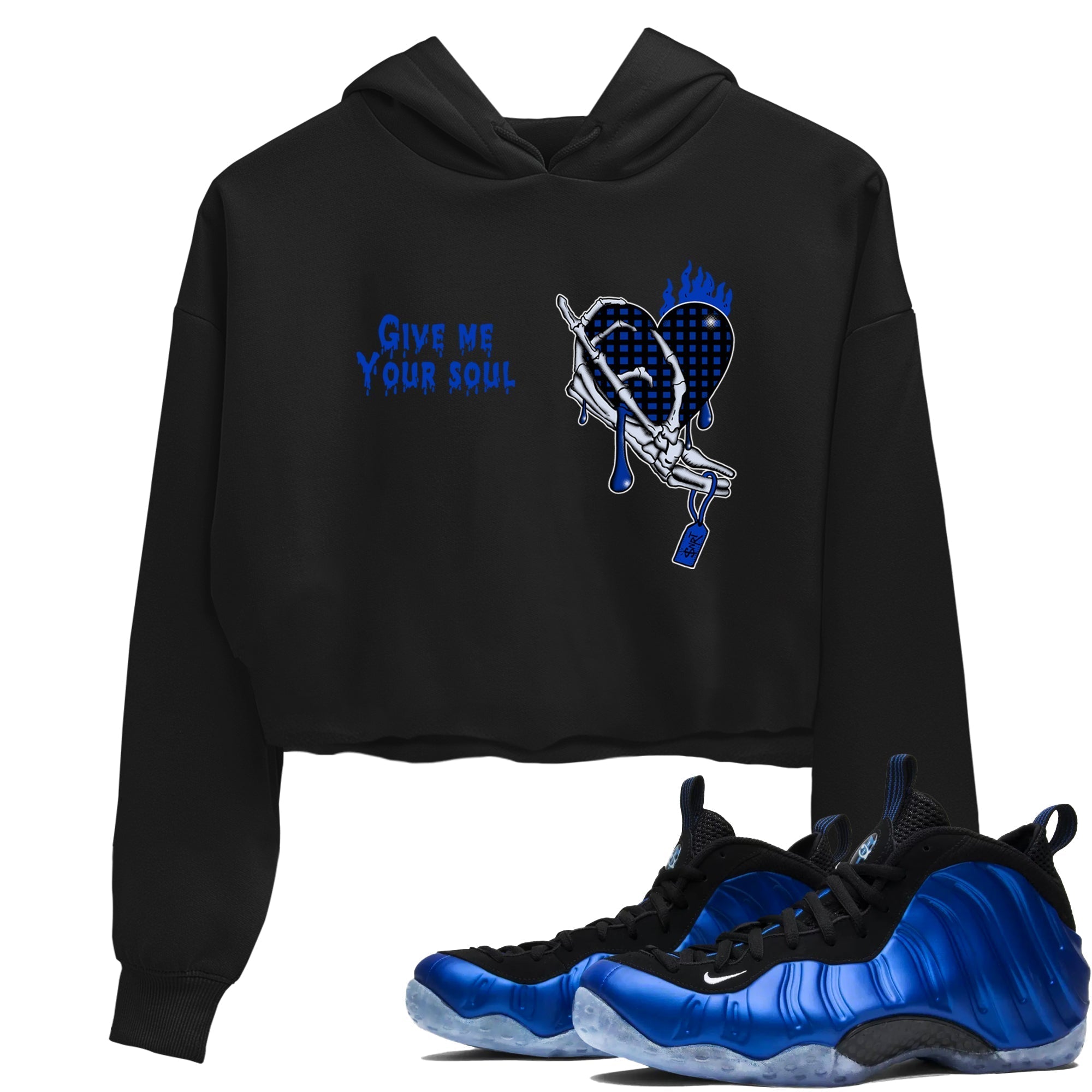 Give Me Your Soul snkmatch Women's Top - Air Foamposite One Royal