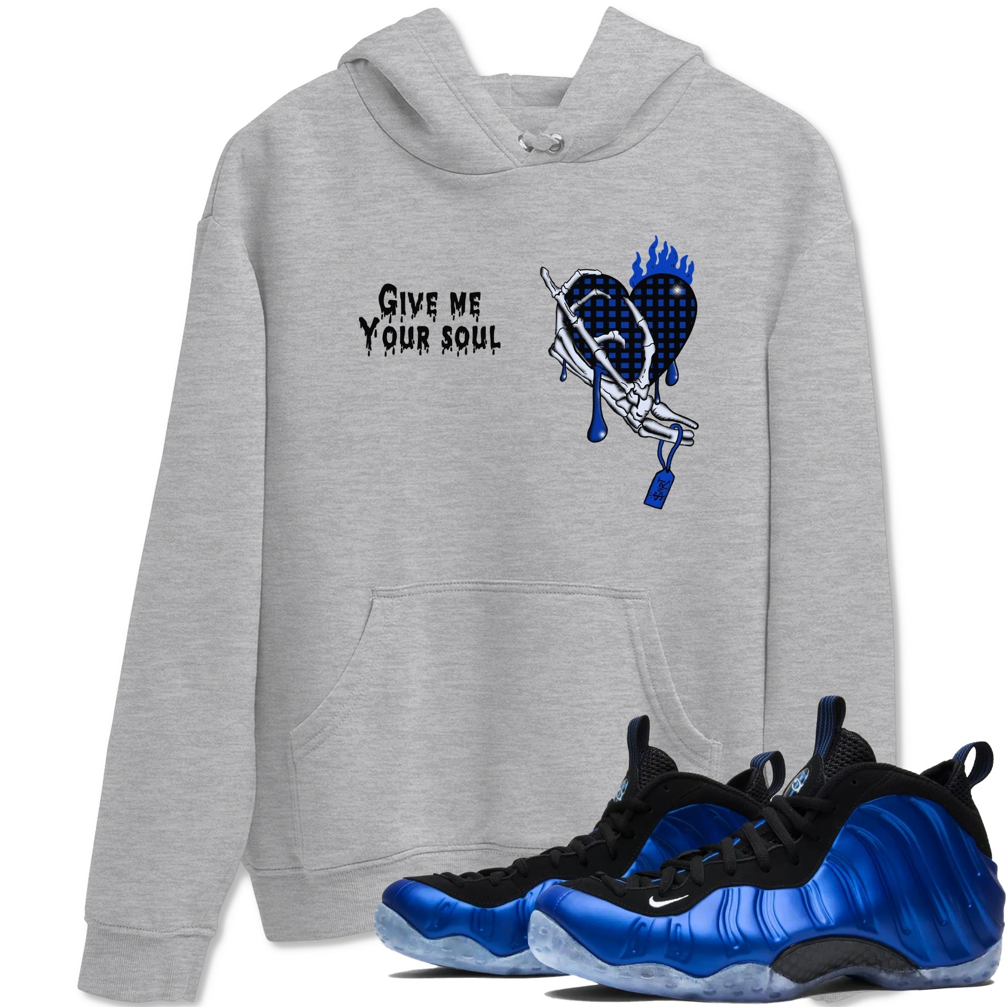 Give Me Your Soul snkmatch Tees - Air Foamposite One Royal