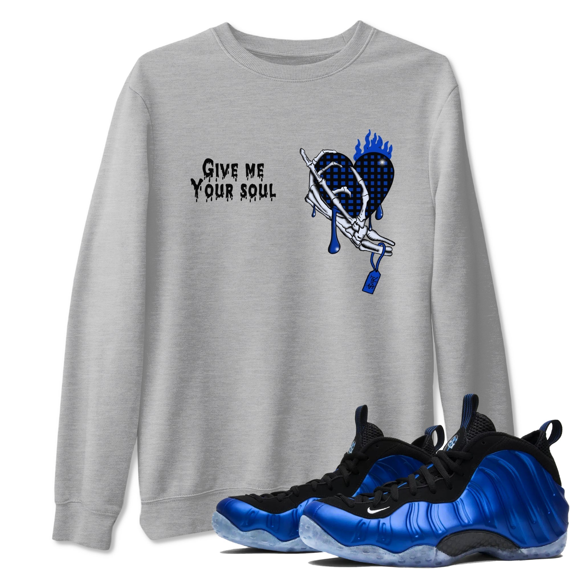 Give Me Your Soul snkmatch Tees - Air Foamposite One Royal