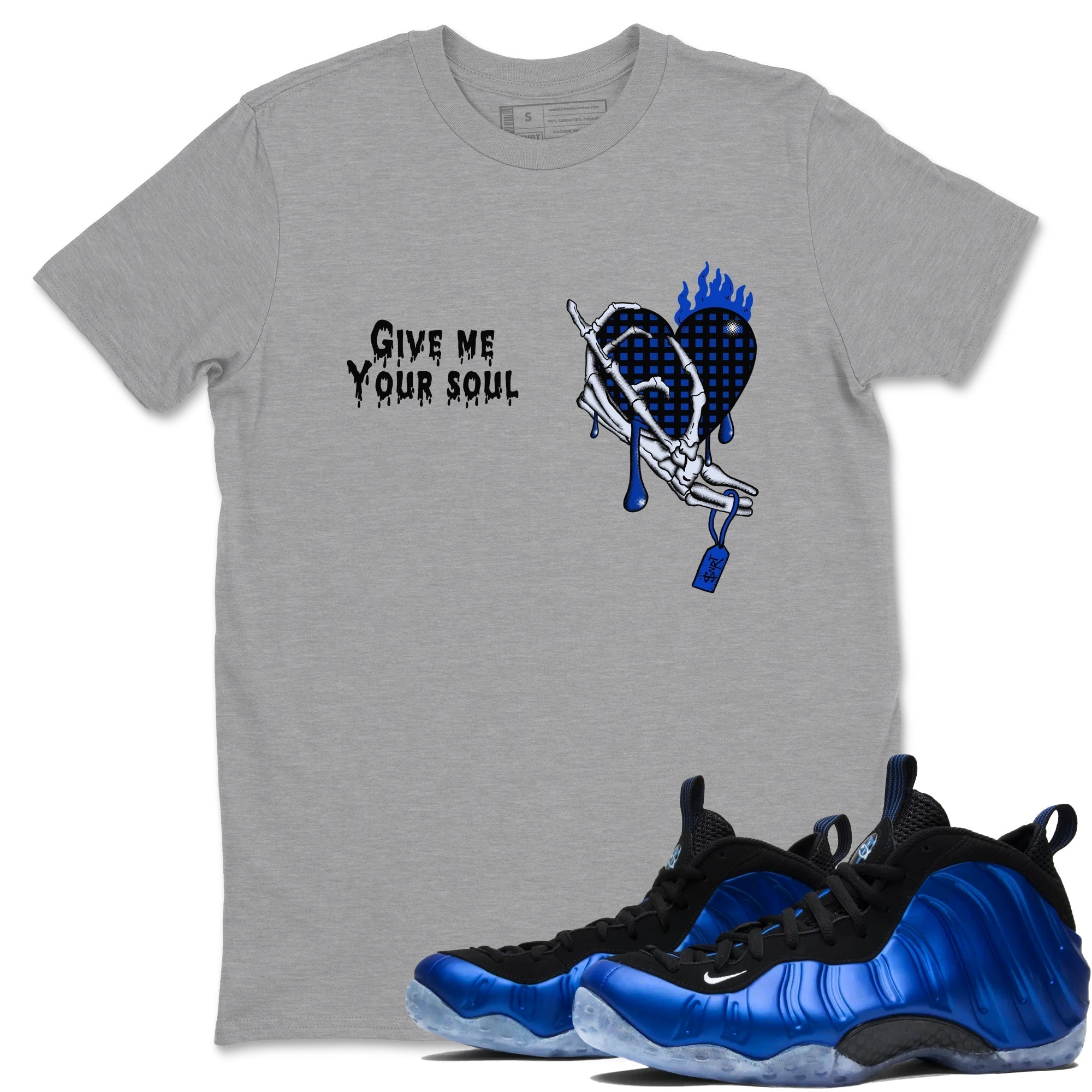 Give Me Your Soul snkmatch Tees - Air Foamposite One Royal