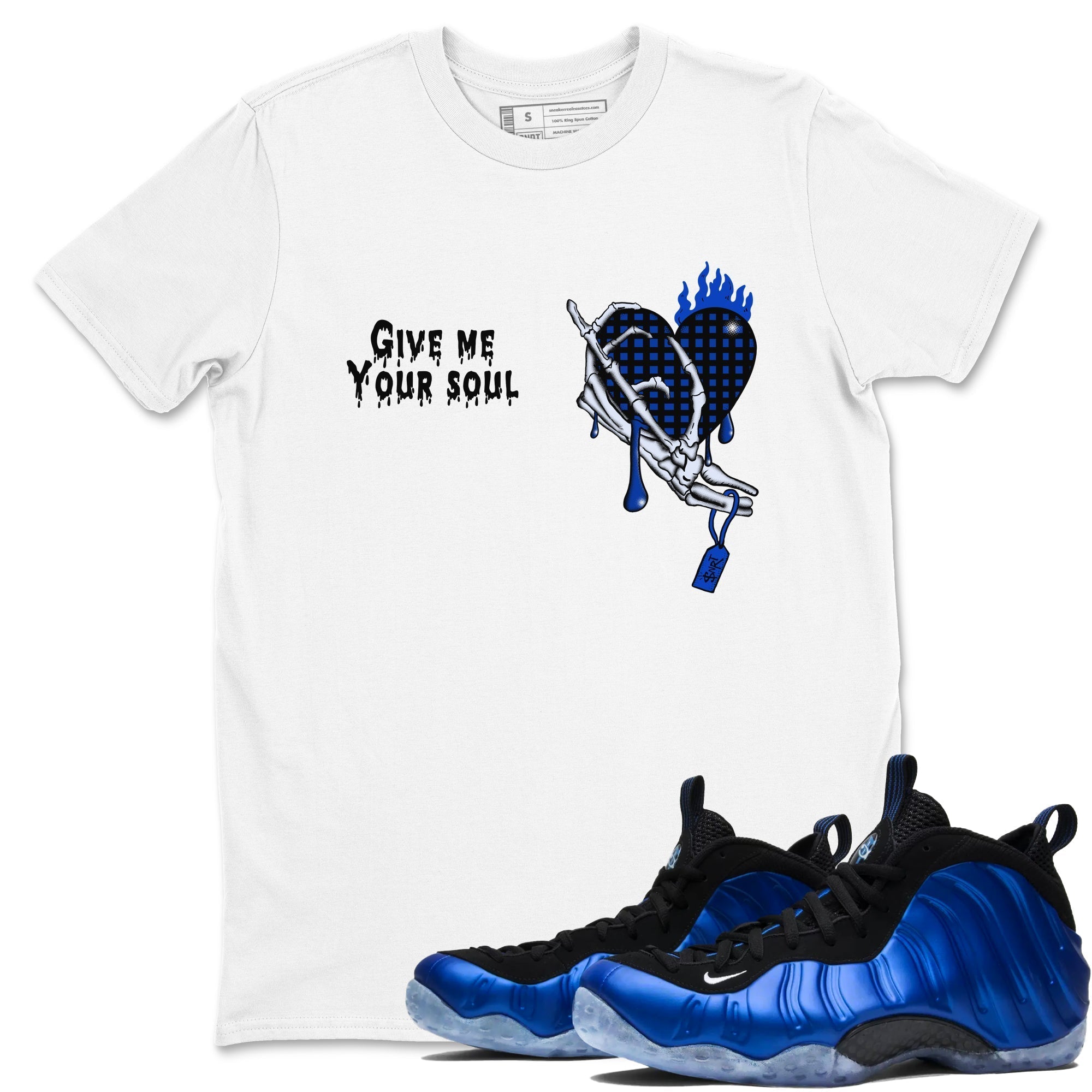 Give Me Your Soul snkmatch Tees - Air Foamposite One Royal