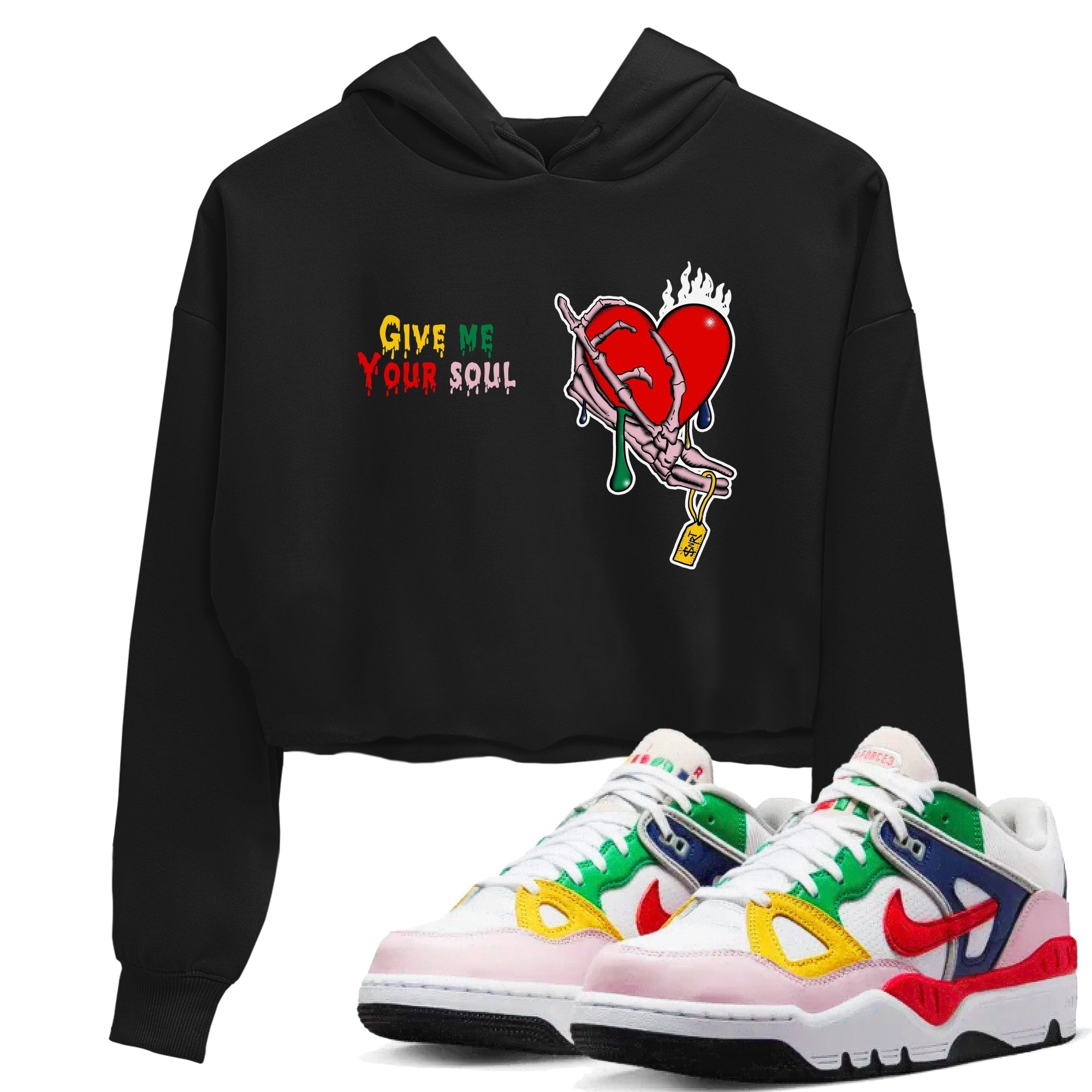 Give Me Your Soul snkmatch Women's Top - Air Force 3 Blue Void and Tour Yellow