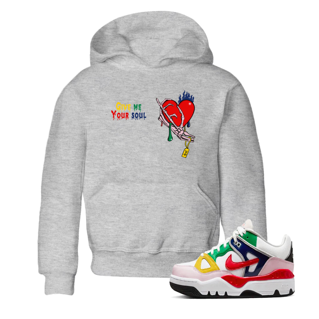 Give Me Your Soul snkmatch Tees Kids - Air Force 3 Blue Void and Tour Yellow