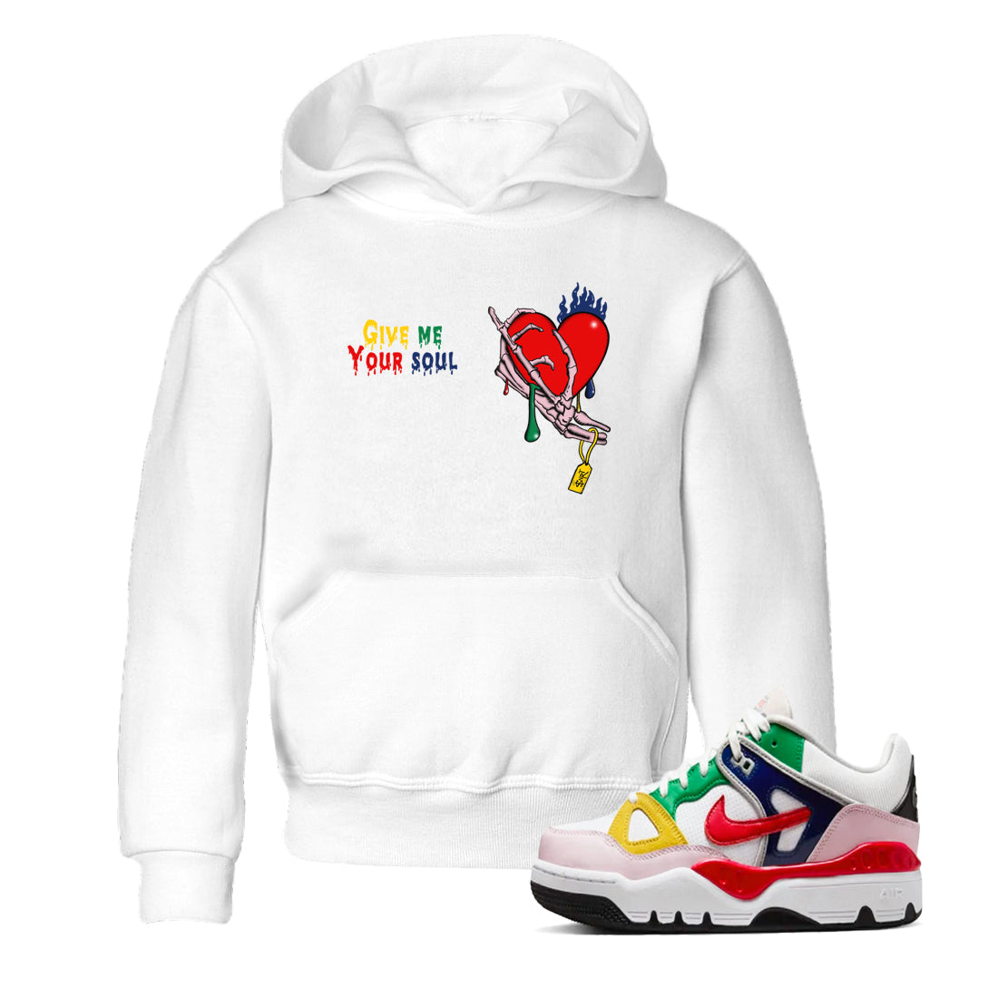 Give Me Your Soul snkmatch Tees Kids - Air Force 3 Blue Void and Tour Yellow