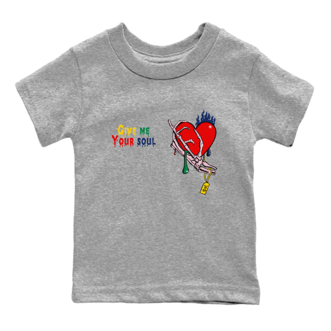 Give Me Your Soul snkmatch Tees Kids - Air Force 3 Blue Void and Tour Yellow