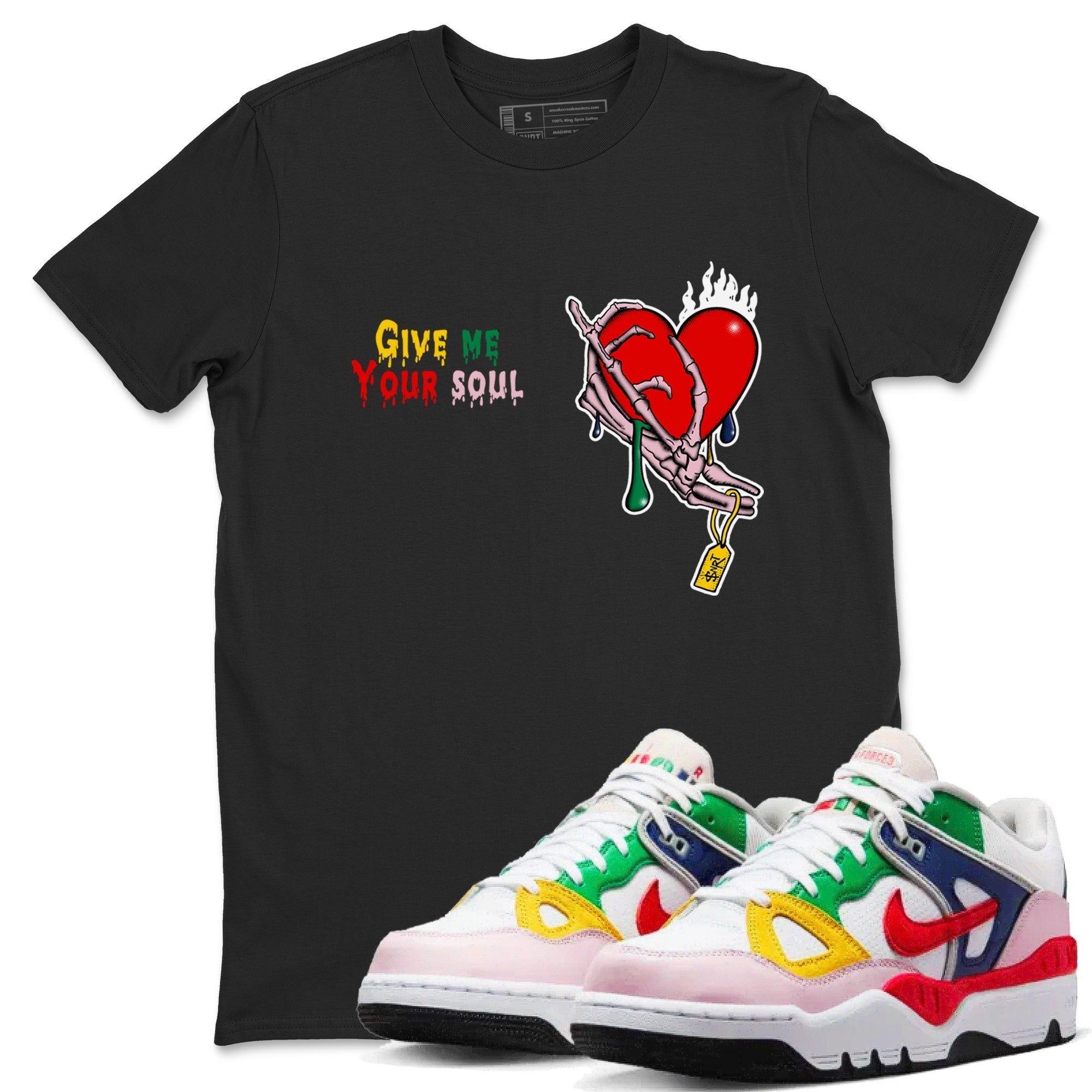 Give Me Your Soul snkmatch Tees - Air Force 3 Blue Void and Tour Yellow