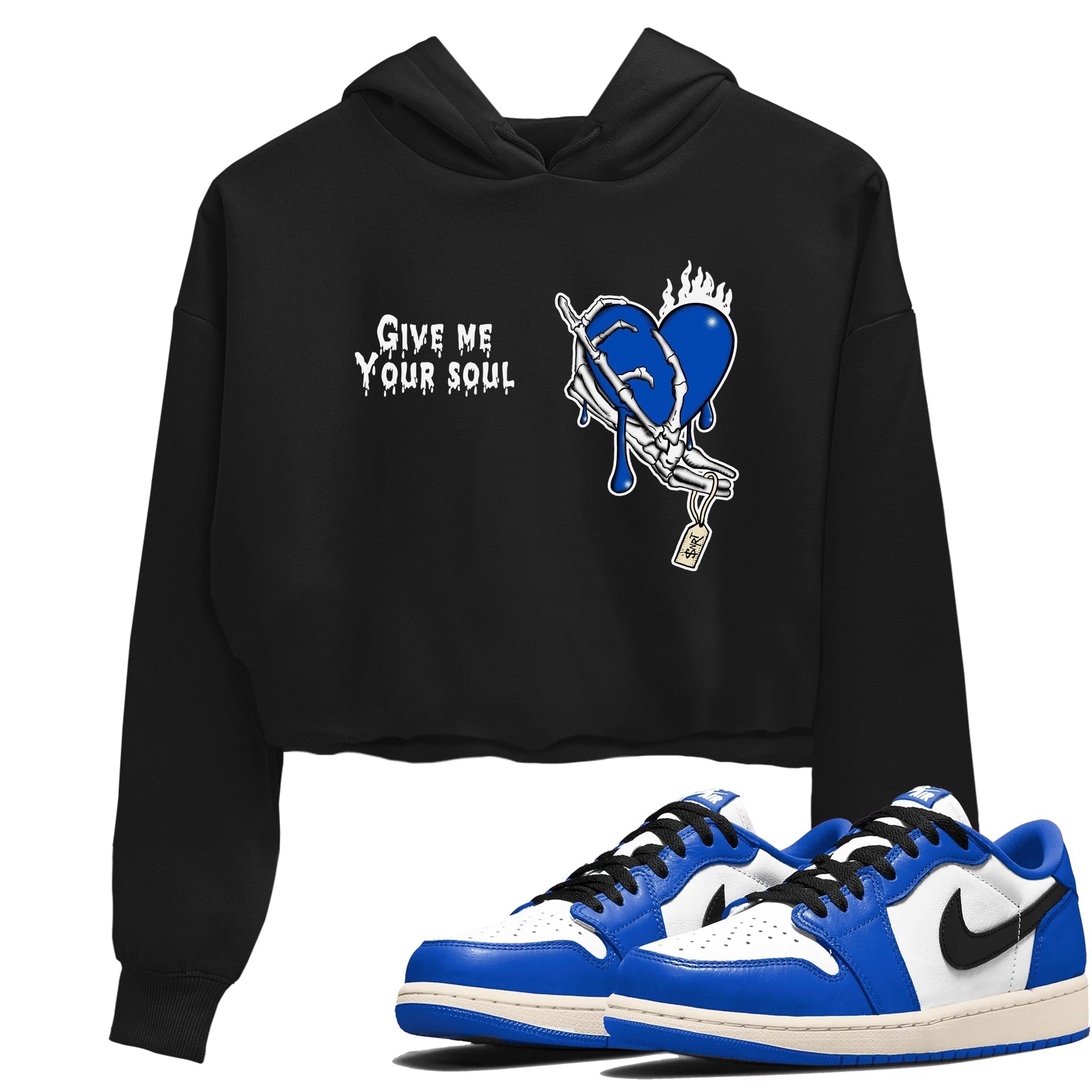 Give Me Your Soul snkmatch Women's Top - Air Jordan 1 Game Royal