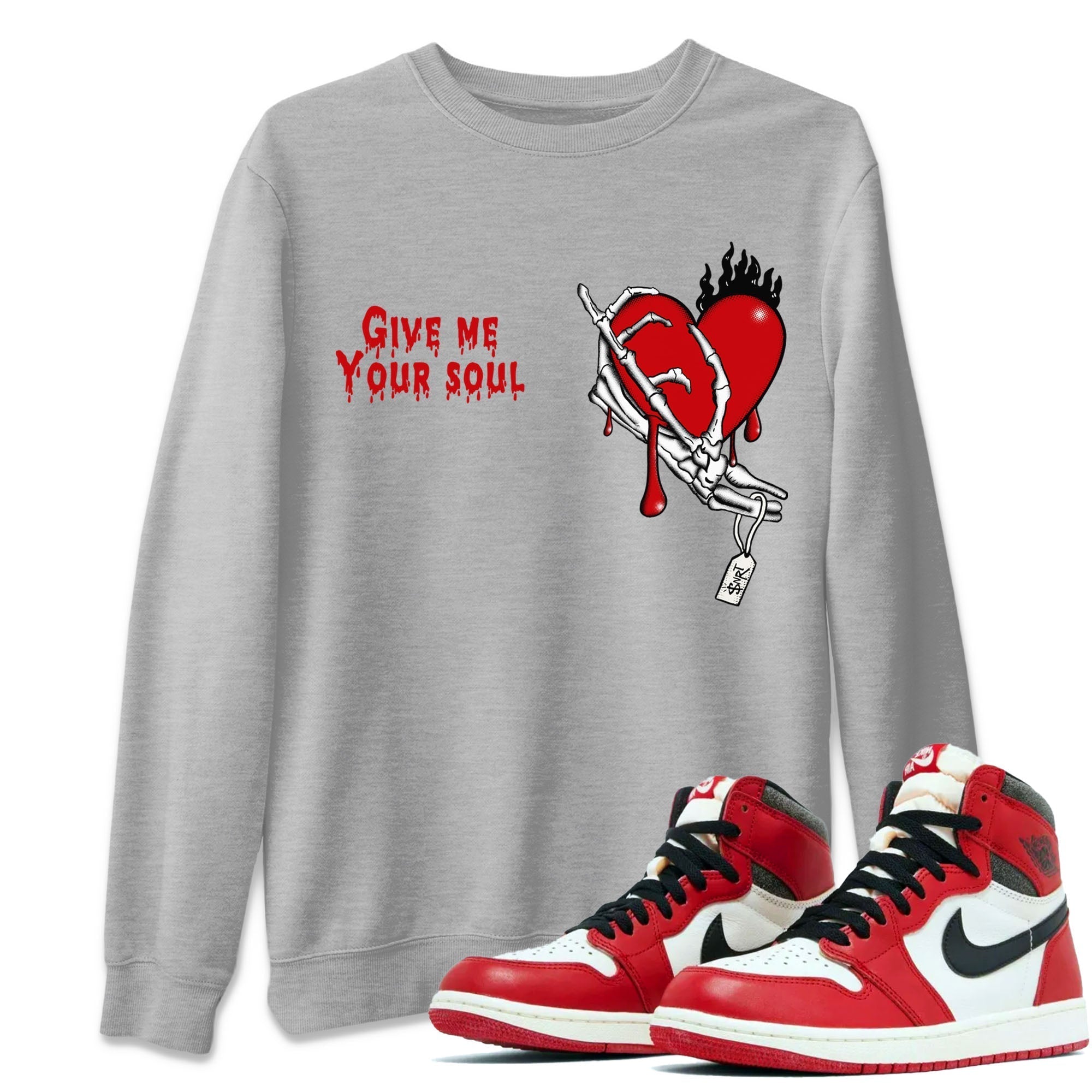 Give Me Your Soul snkmatch Tees - Air Jordan 1 Lost & Found