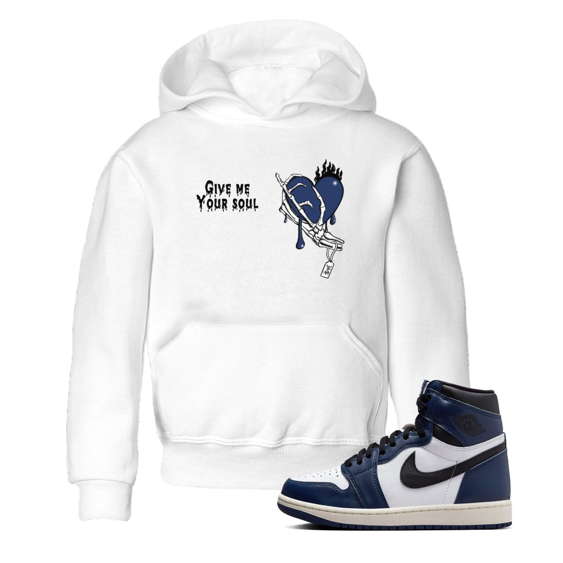Give Me Your Soul snkmatch Tees Kids - Air Jordan 1 Midnight Navy