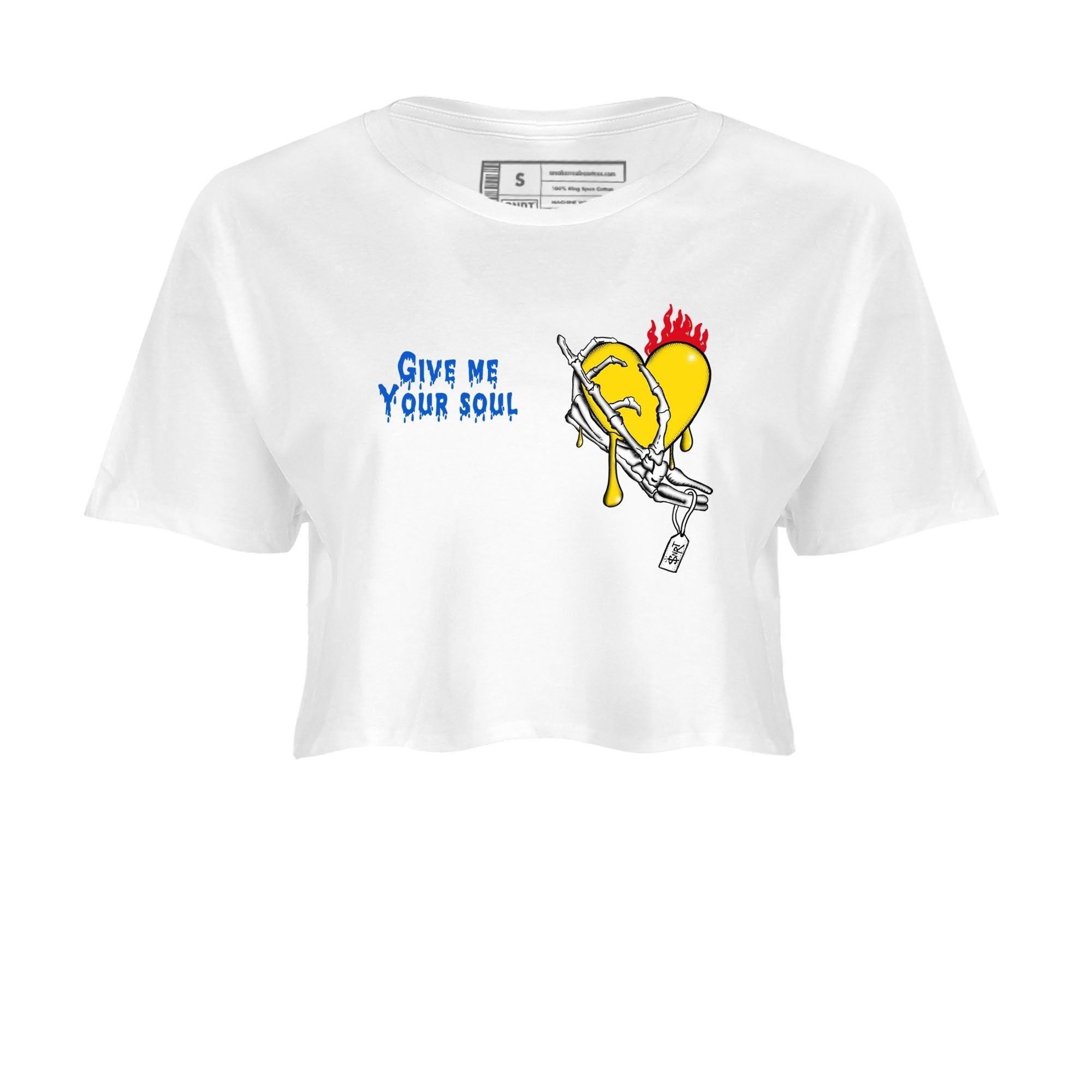 Give Me Your Soul snkmatch Women's Top - Air Jordan 1 Travis Scott Canary