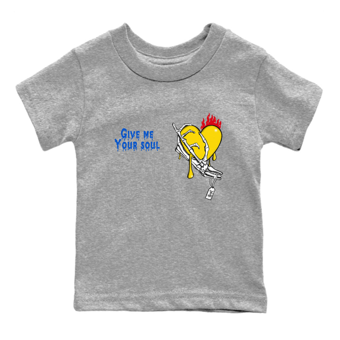 Give Me Your Soul snkmatch Tees Kids - Air Jordan 1 Travis Scott Canary