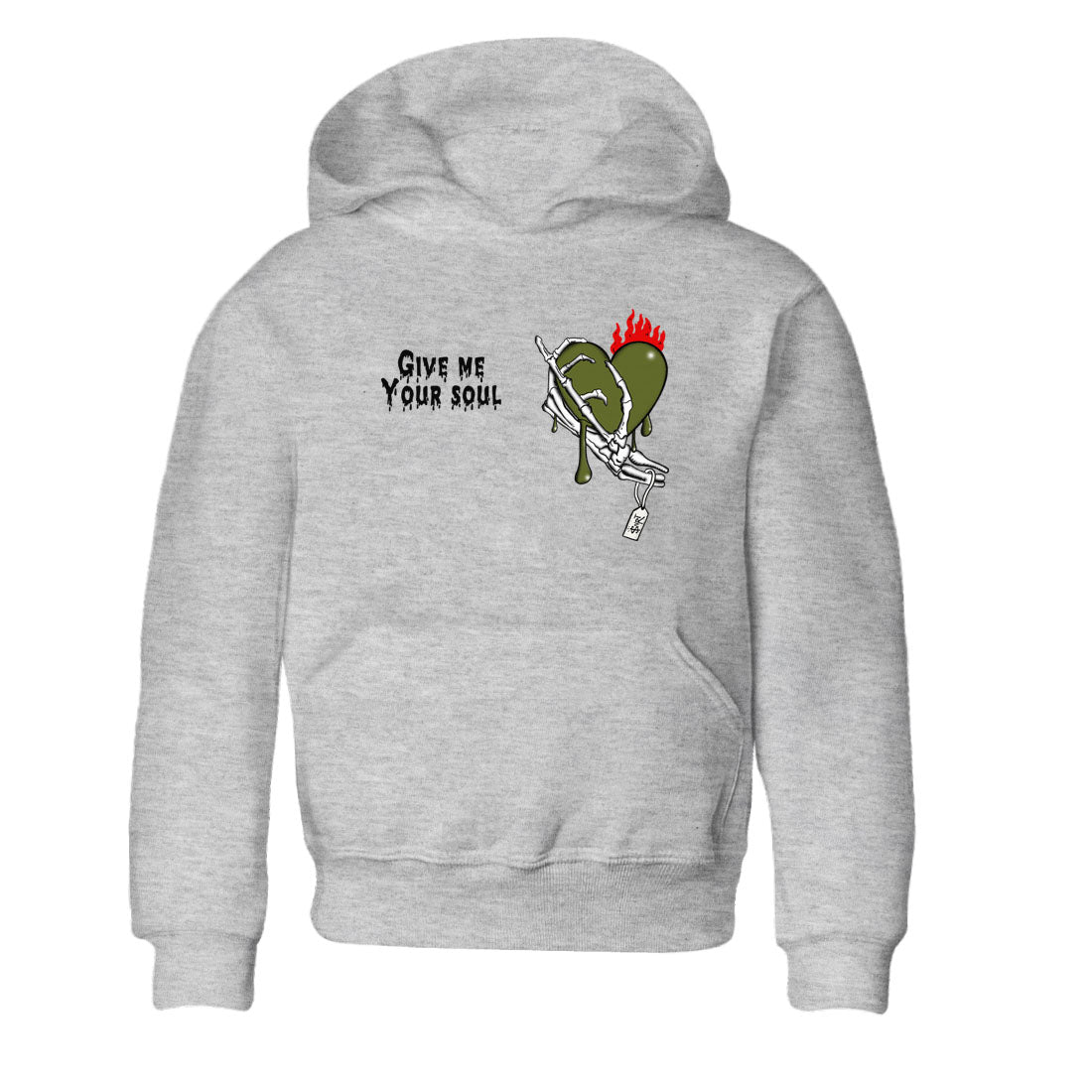Give Me Your Soul snkmatch Tees Kids - Air Jordan 1 Travis Scott Olive