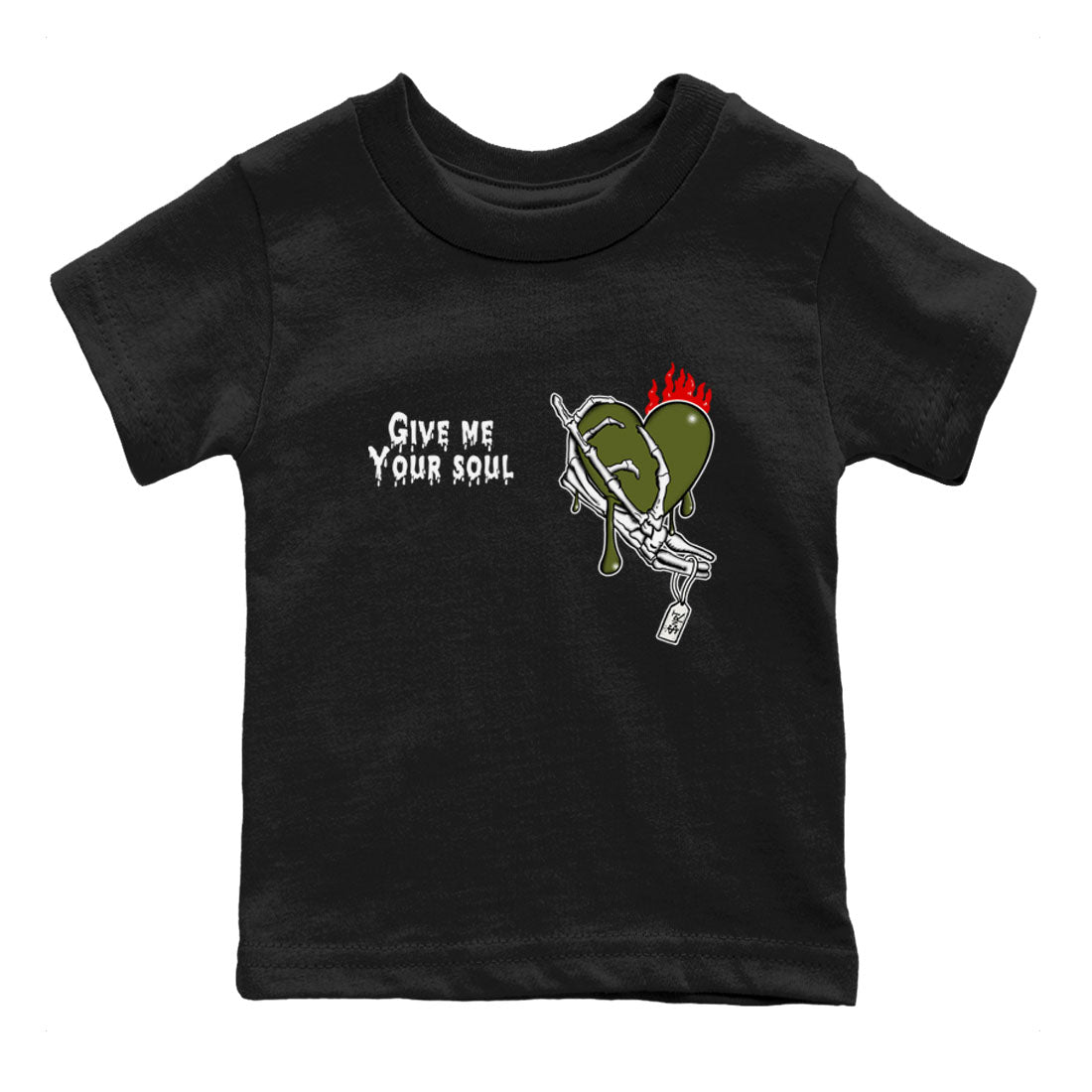 Give Me Your Soul snkmatch Tees Kids - Air Jordan 1 Travis Scott Olive