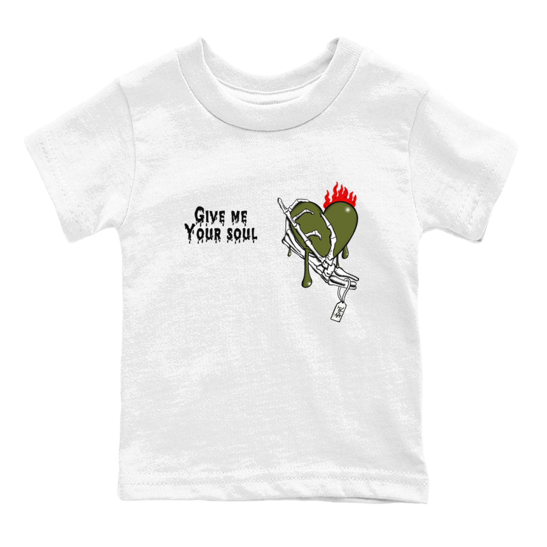 Give Me Your Soul snkmatch Tees Kids - Air Jordan 1 Travis Scott Olive