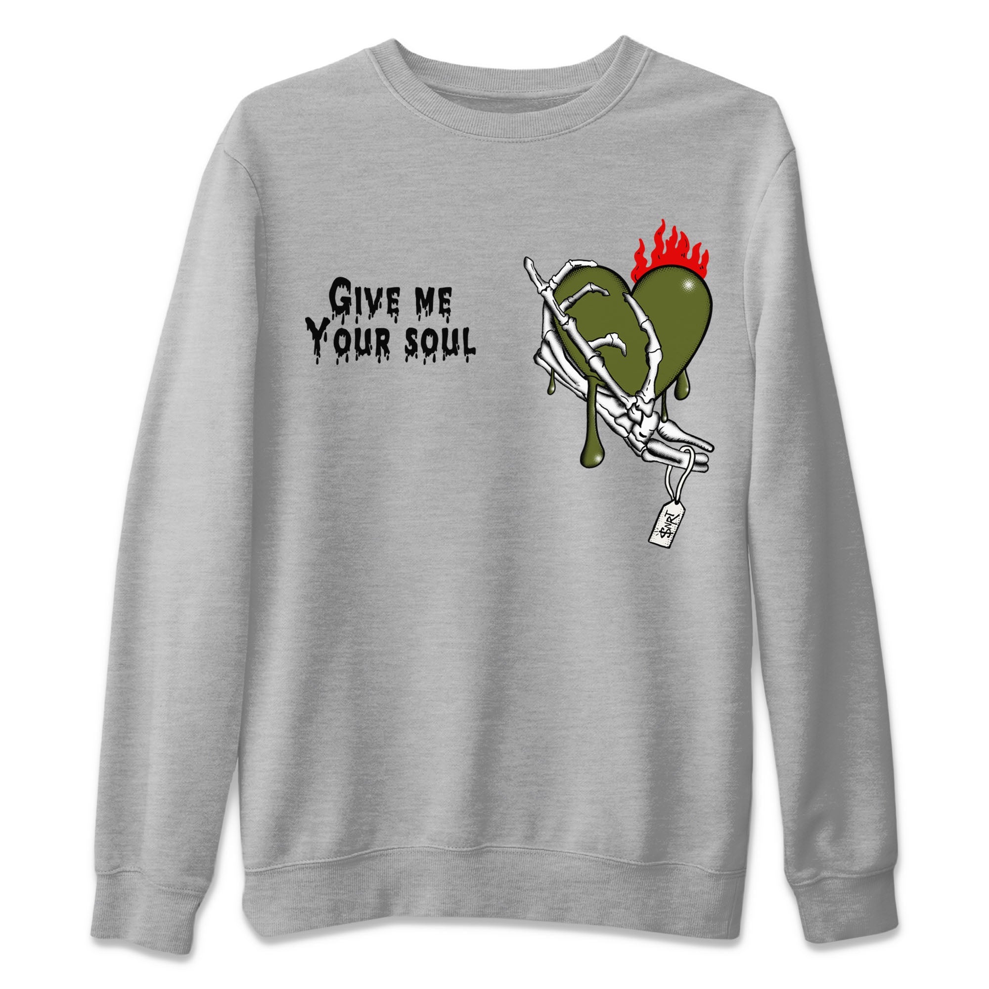 Give Me Your Soul snkmatch Tees - Air Jordan 1 Travis Scott Olive
