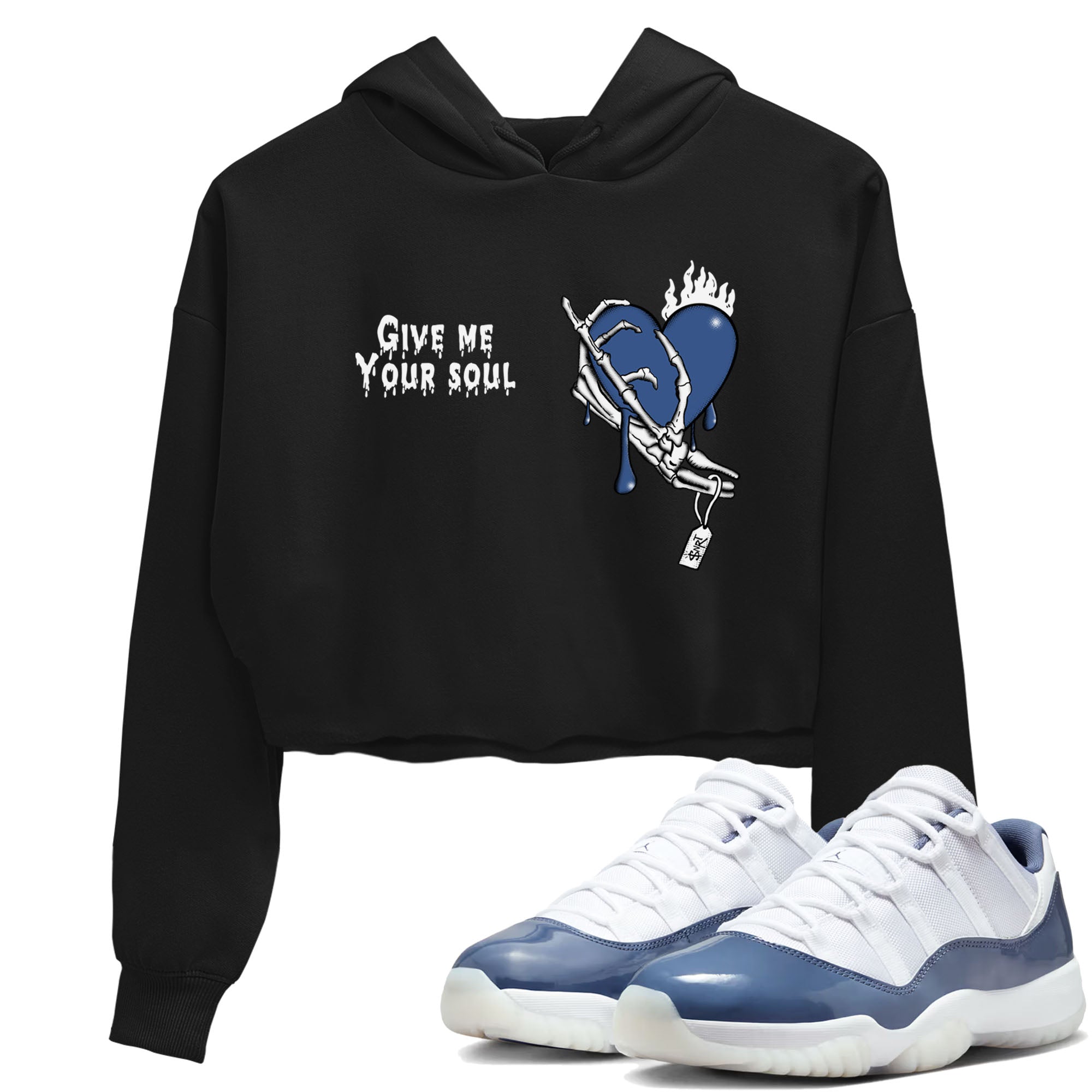 Give Me Your Soul snkmatch Women's Top - Air Jordan 11 Diffused Blue