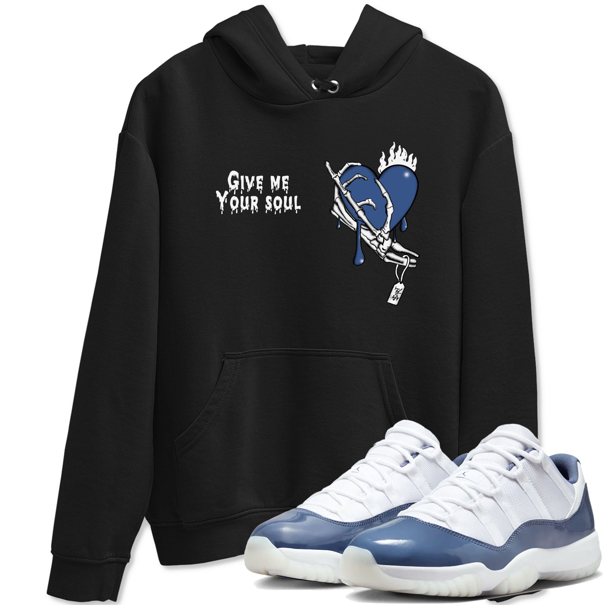 Give Me Your Soul snkmatch Tees - Air Jordan 11 Diffused Blue