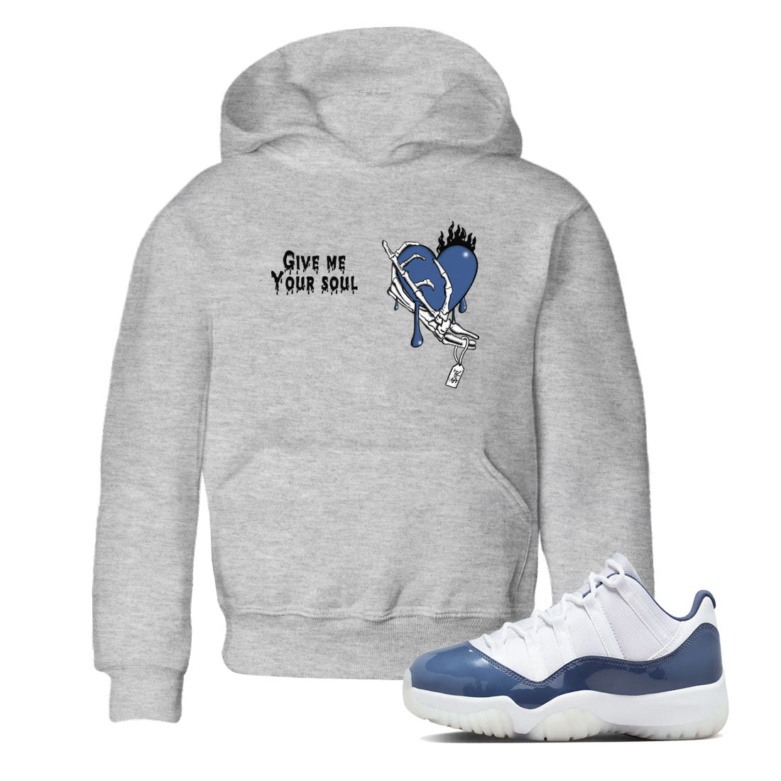 Give Me Your Soul snkmatch Tees Kids - Air Jordan 11 Diffused Blue